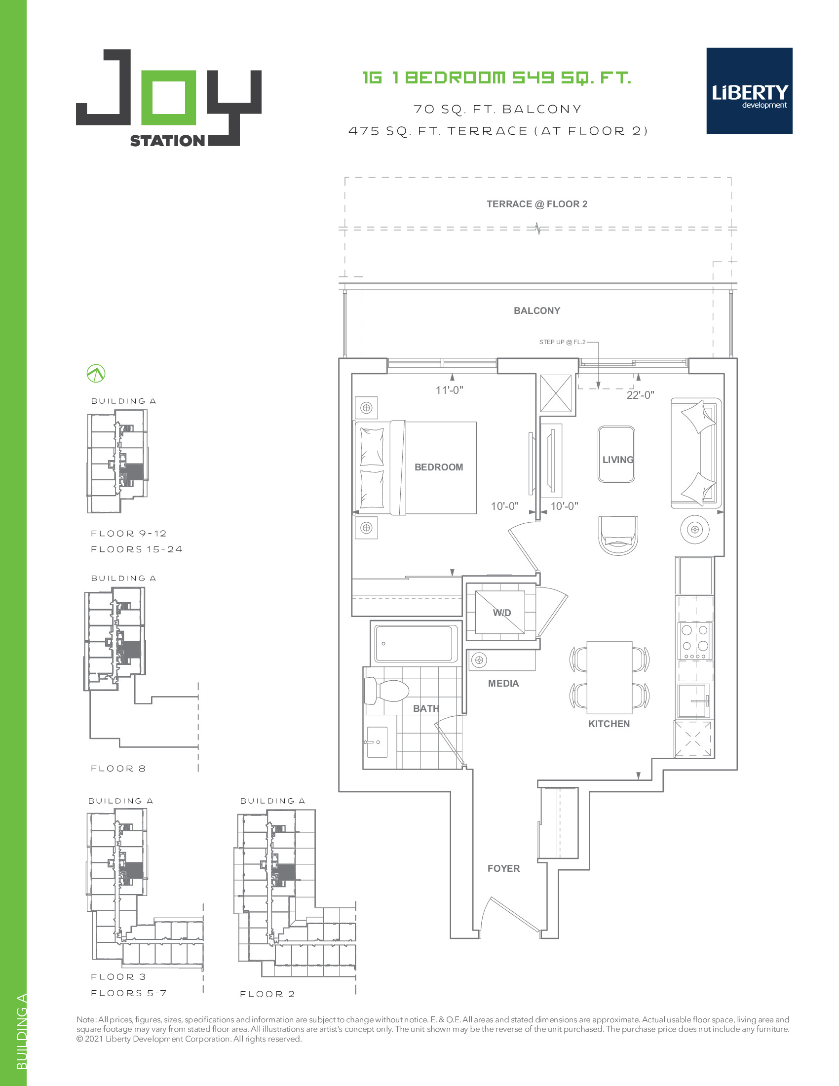 1G (Building A) floor plan