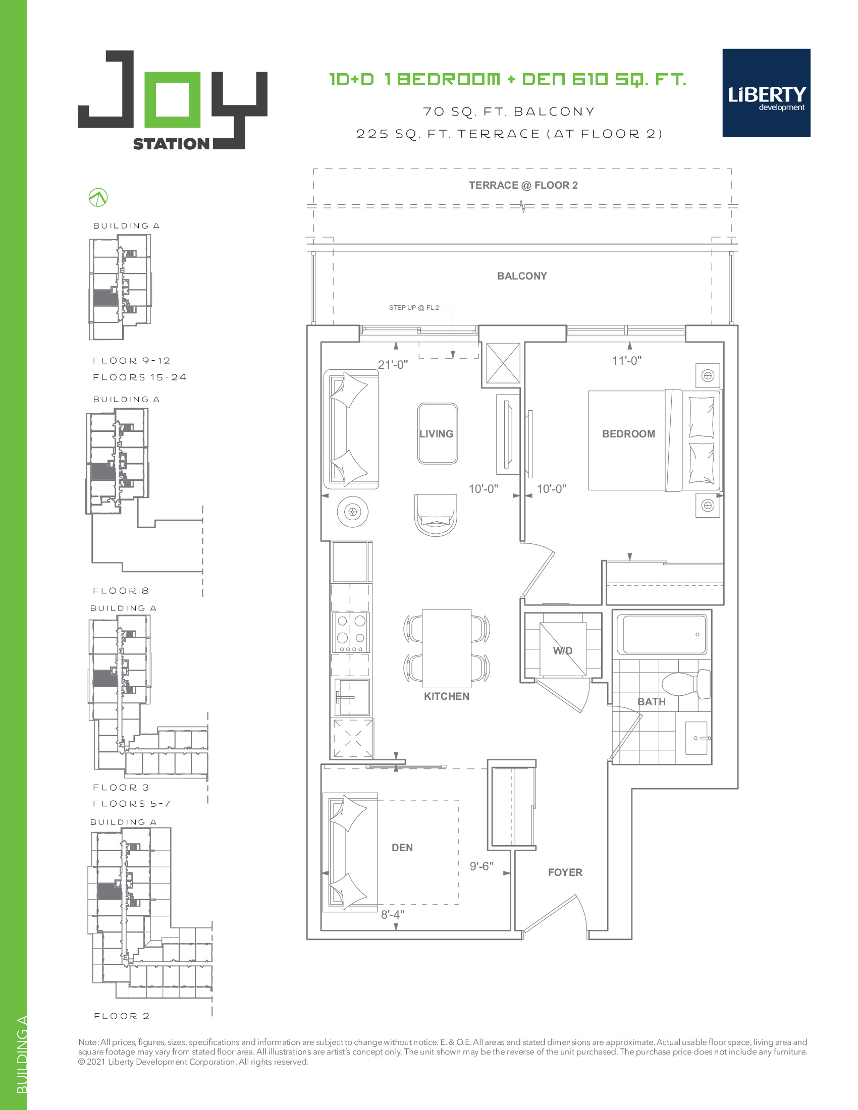 1D+D (Building A) floor plan