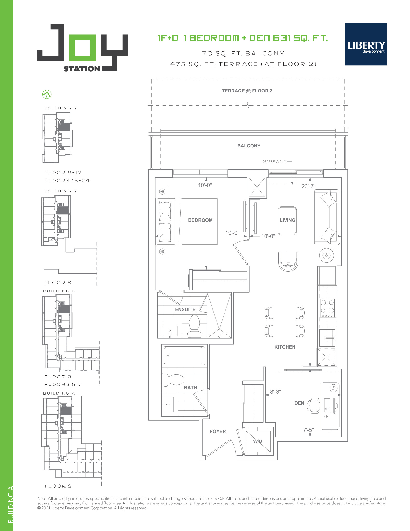 1F+D (Building A) floor plan