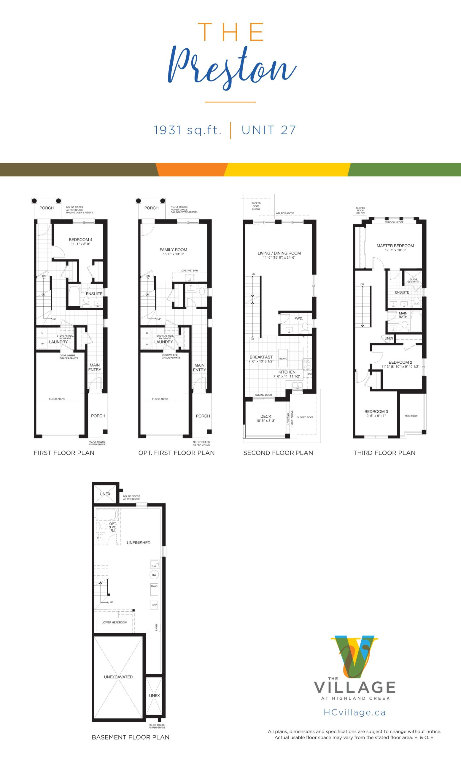The Preston (Unit 27) floor plan