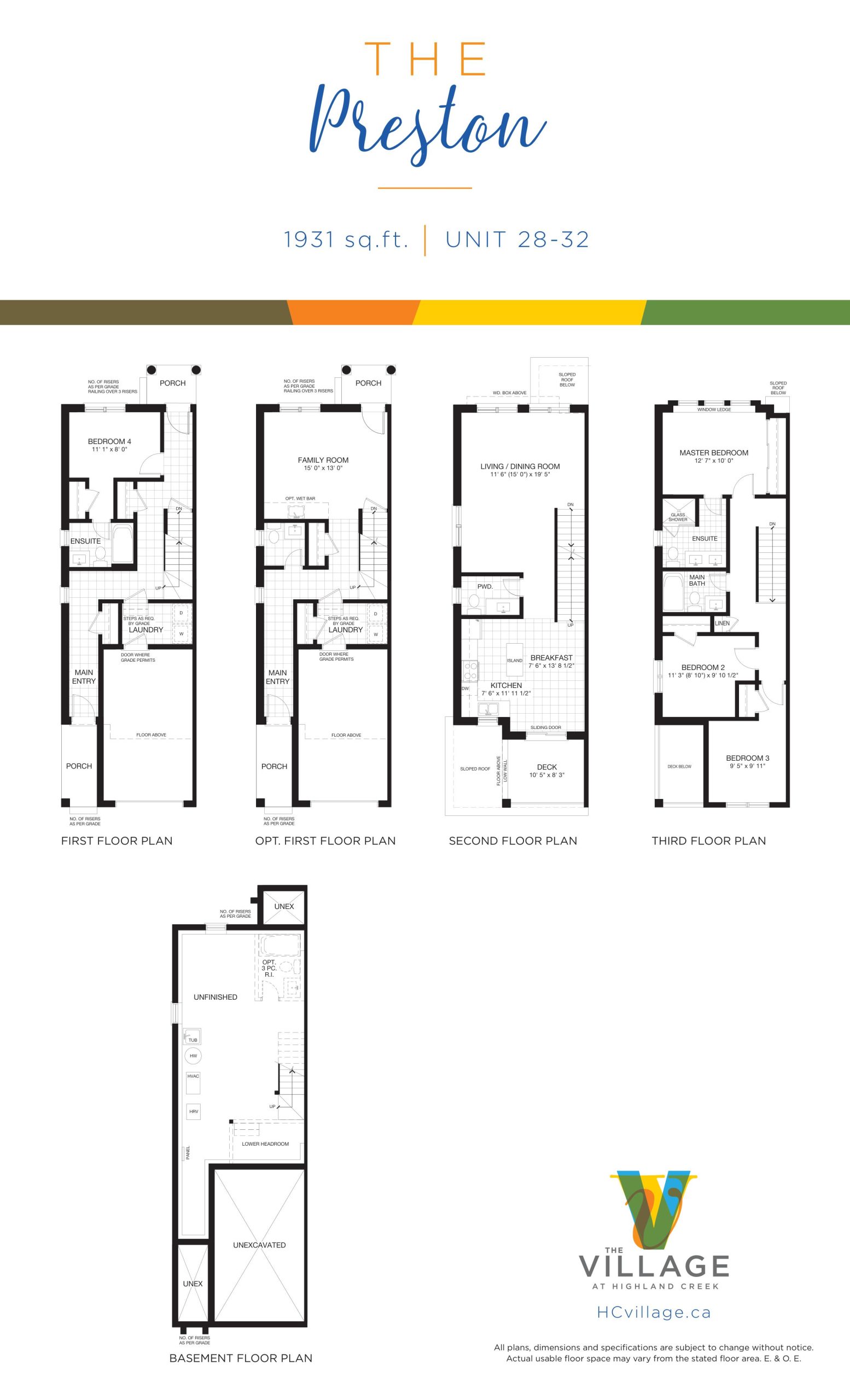 The Preston (Unit 28-32) floor plan