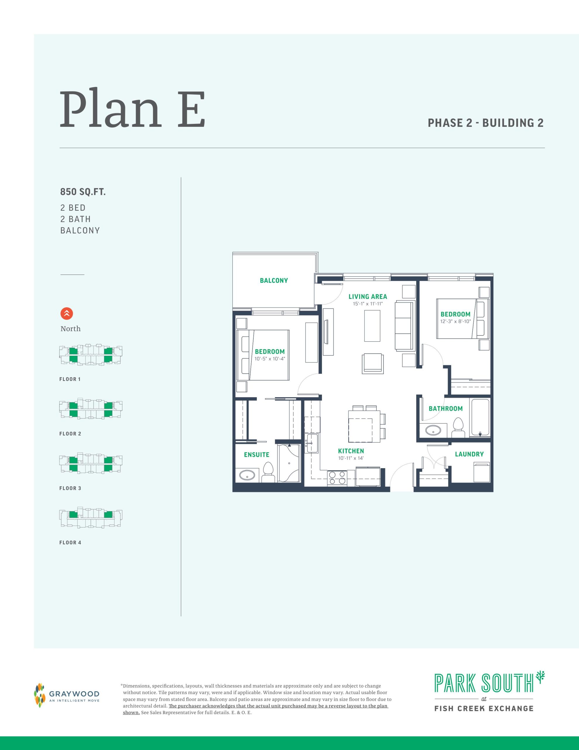 Plan E - Building 2 floor plan