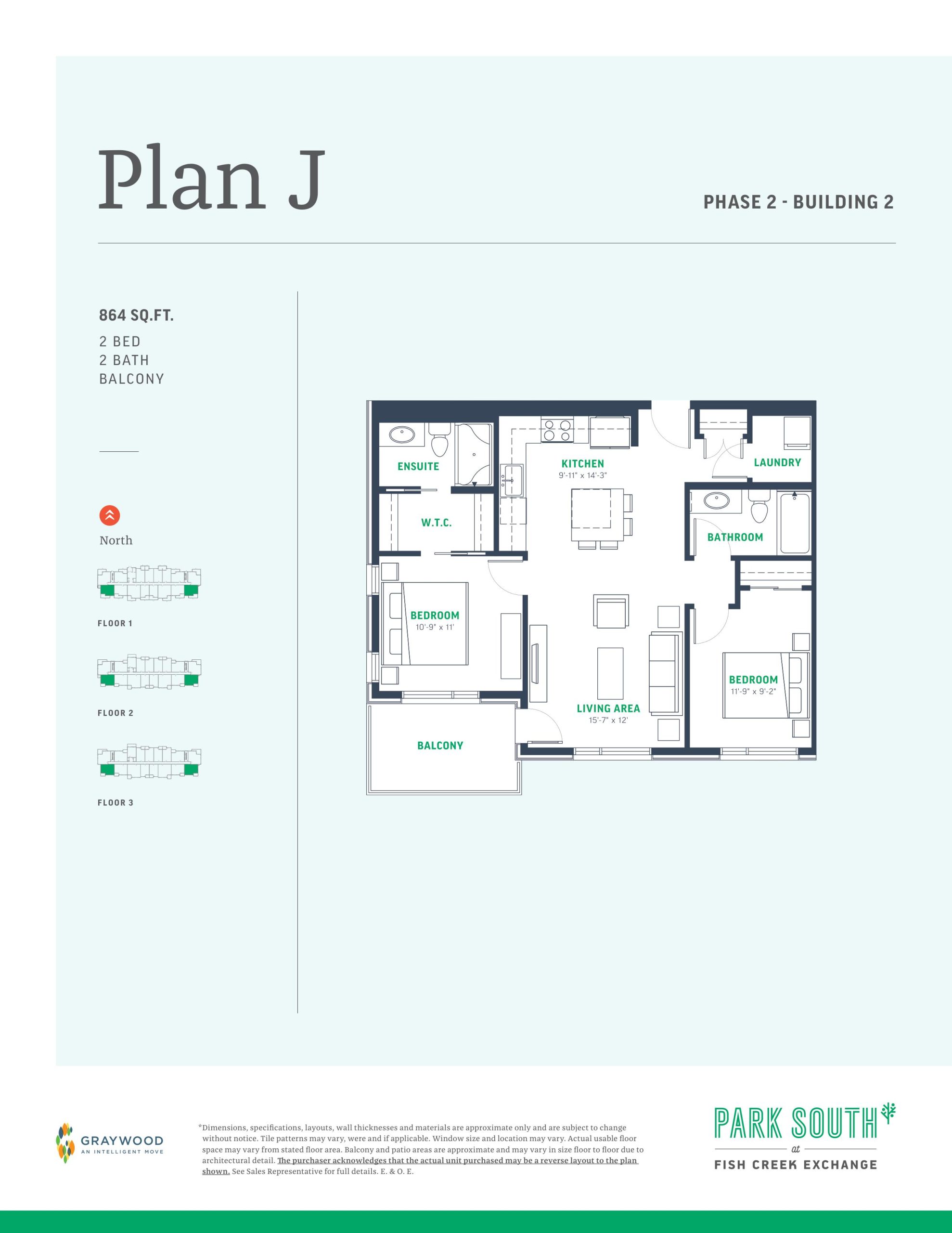 Plan J - Building 2 floor plan