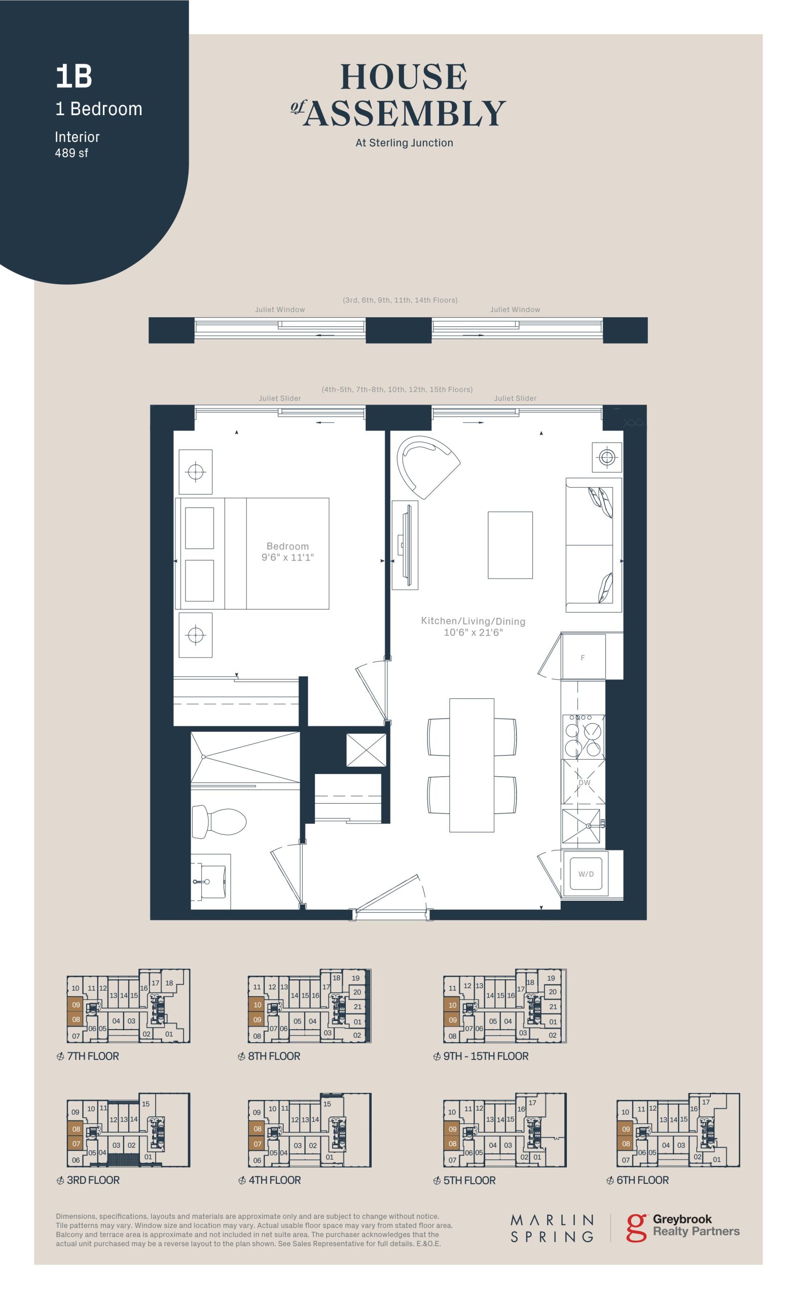 1B floor plan