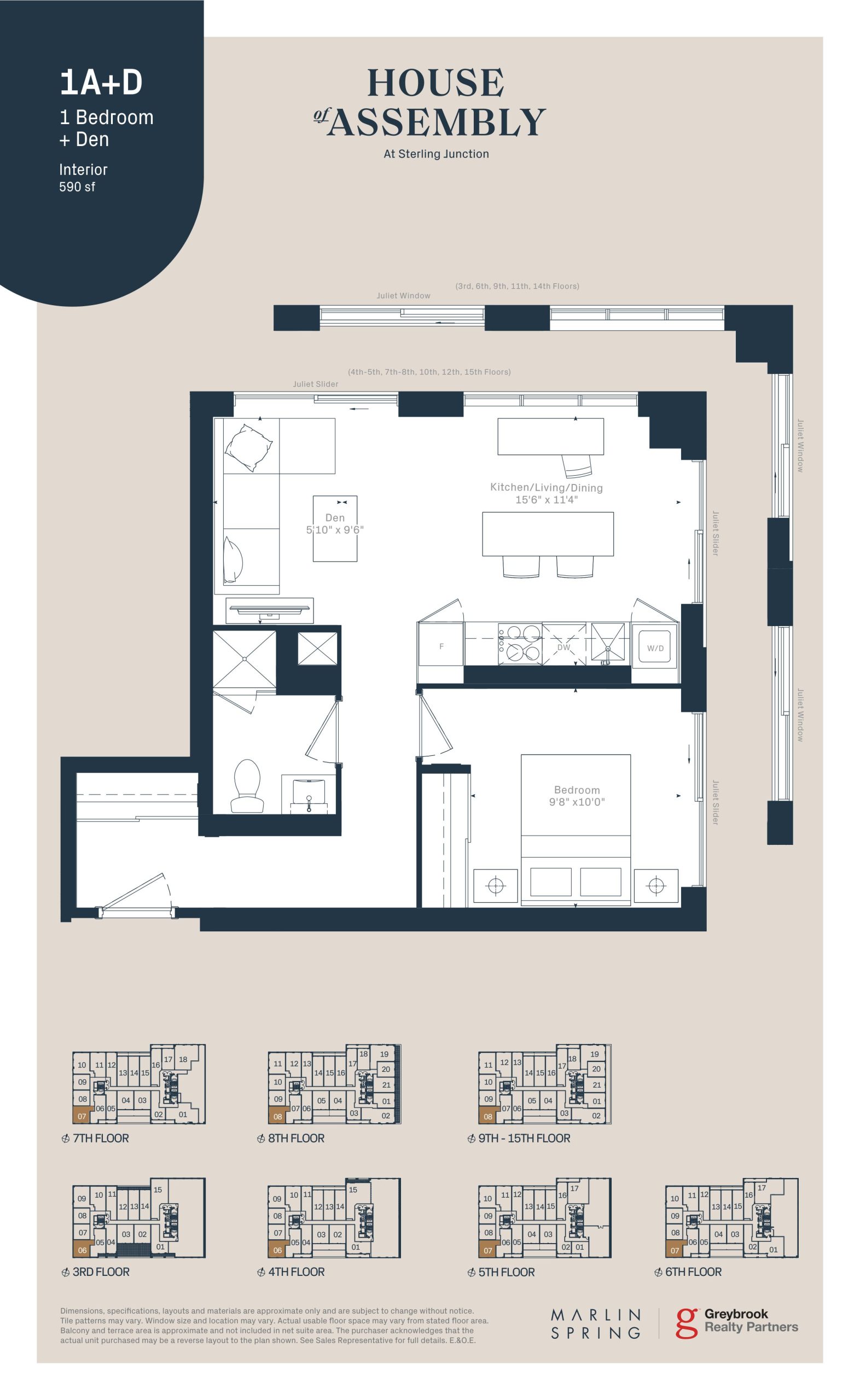 1A+D floor plan