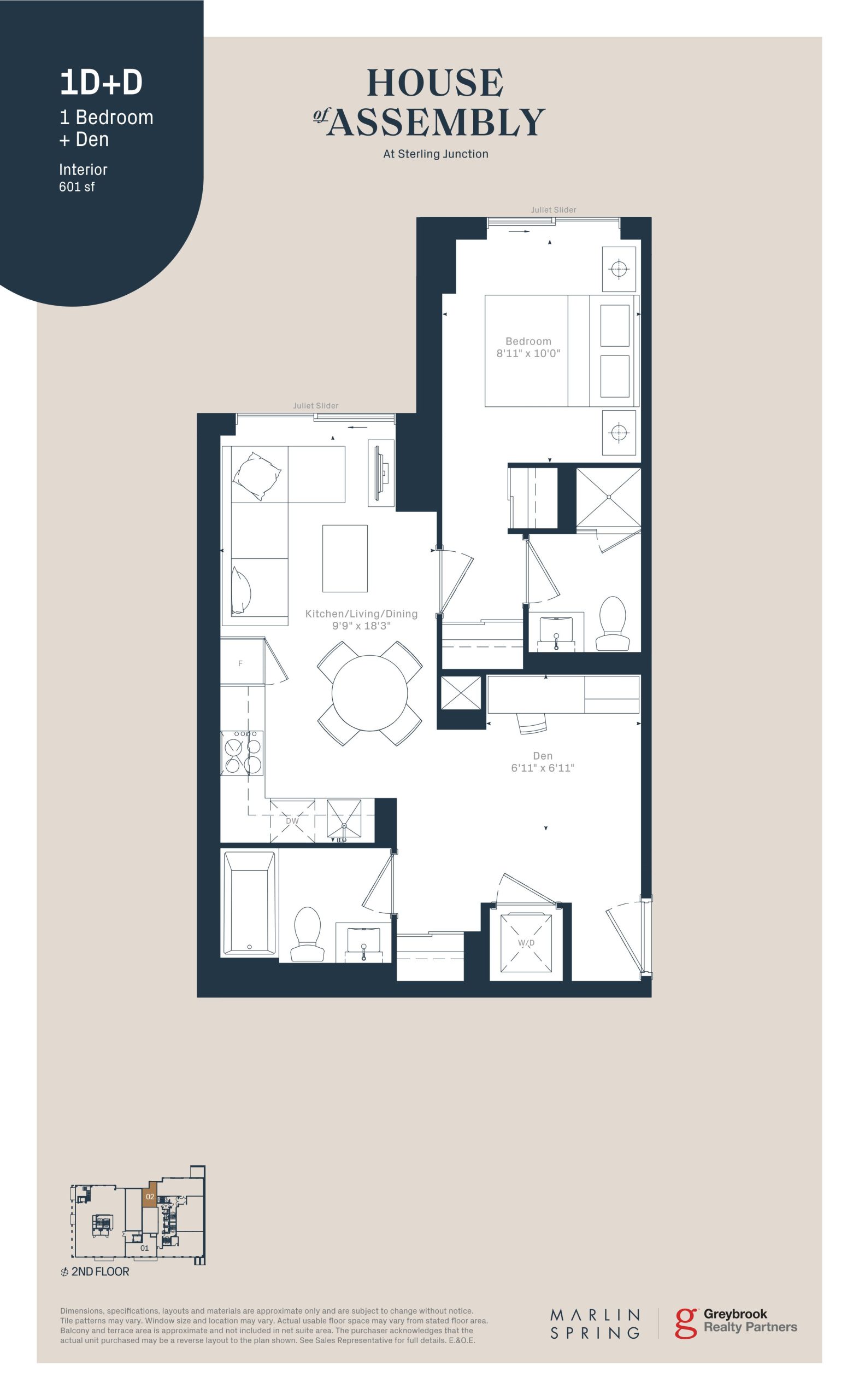 1D+D floor plan