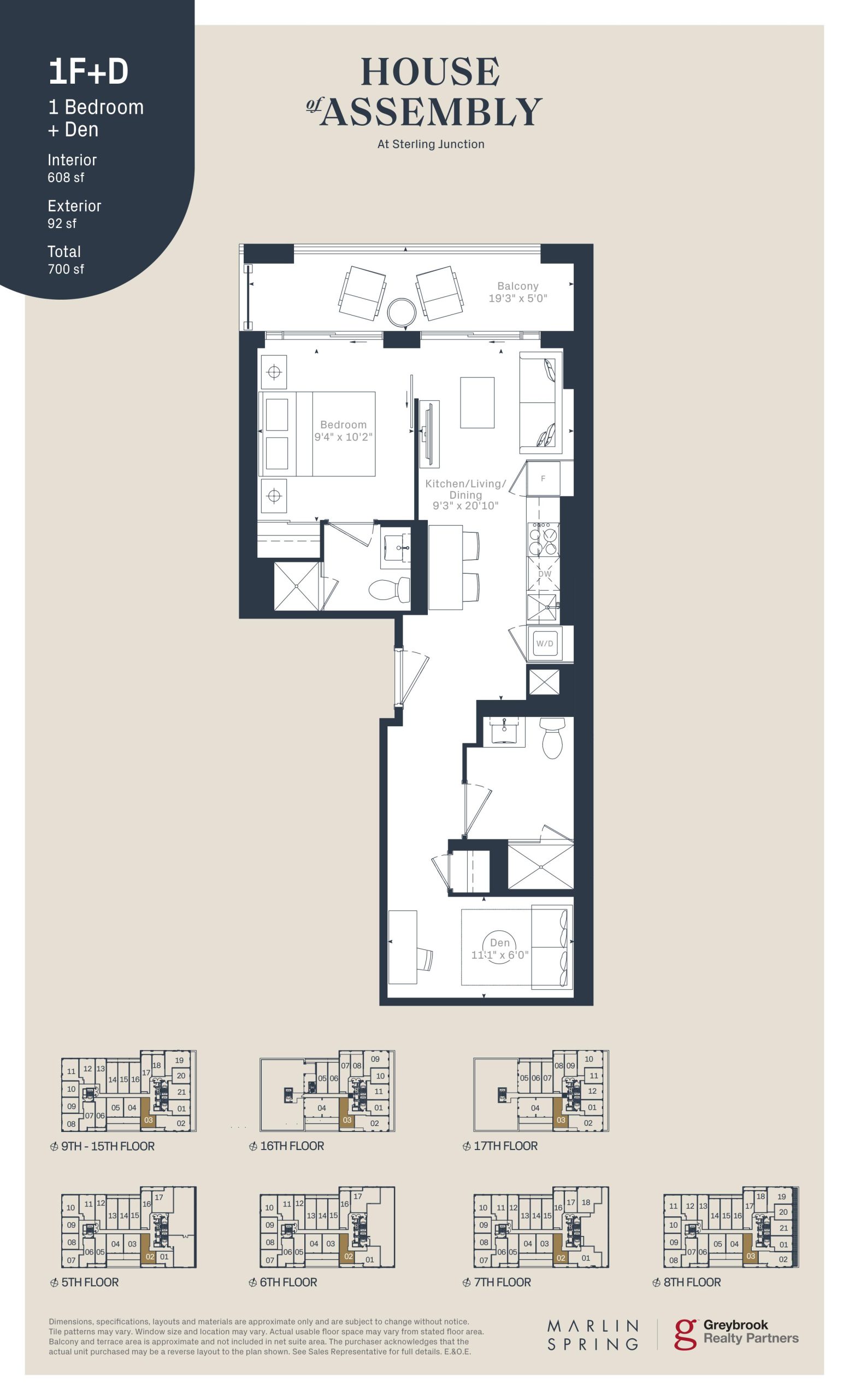 1F+D floor plan