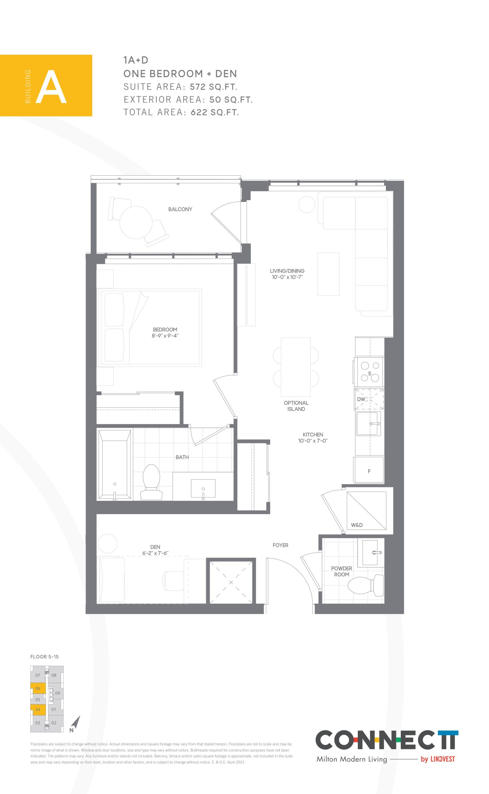 1A+D floor plan