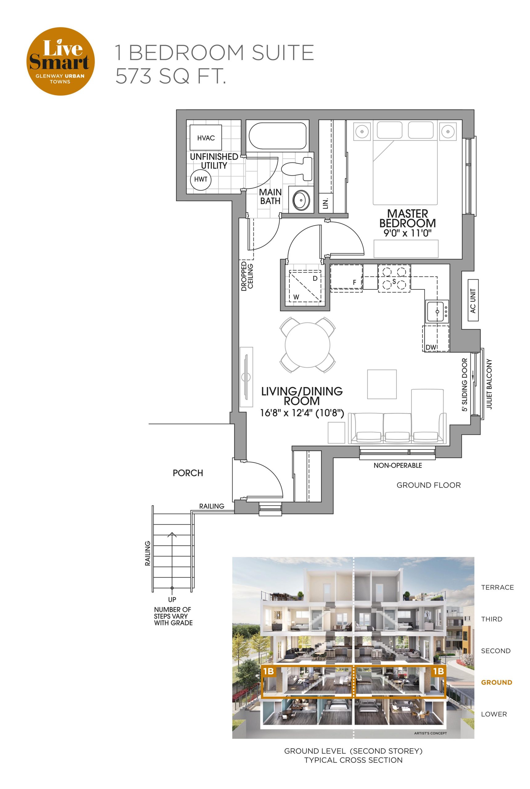 1B floor plan