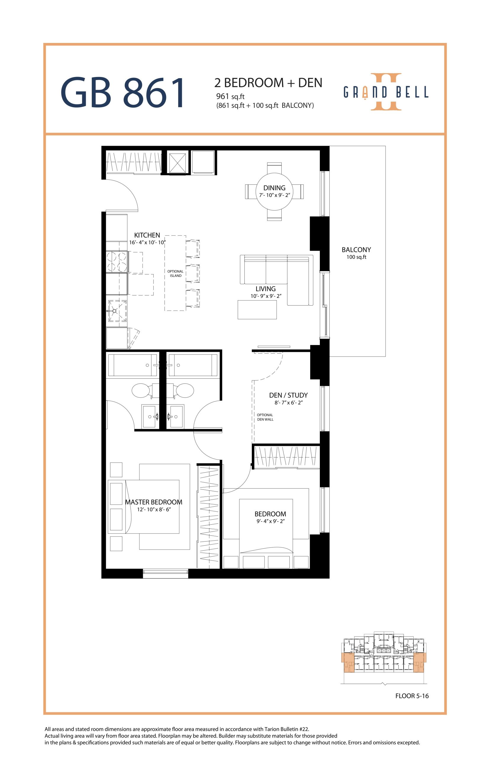 GB 861 floor plan