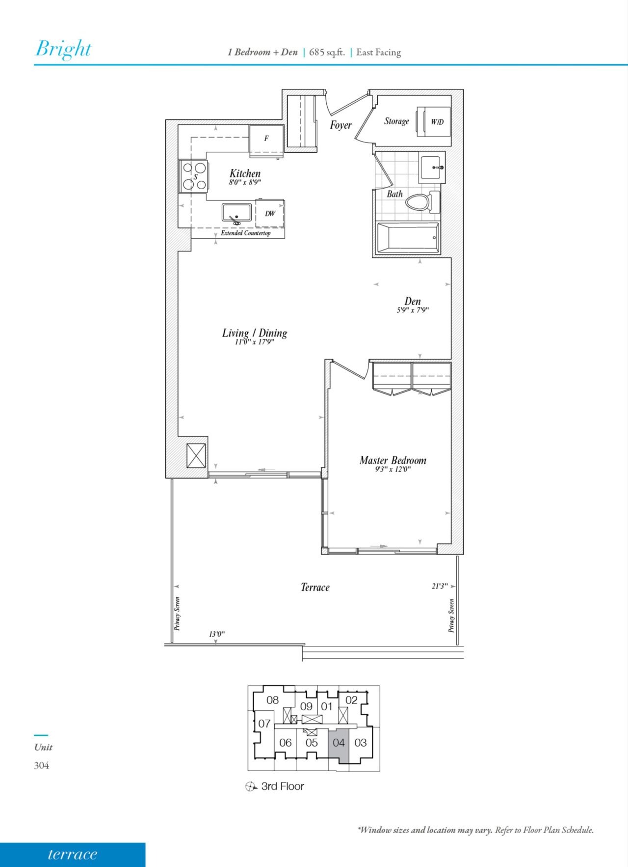 Bright floor plan