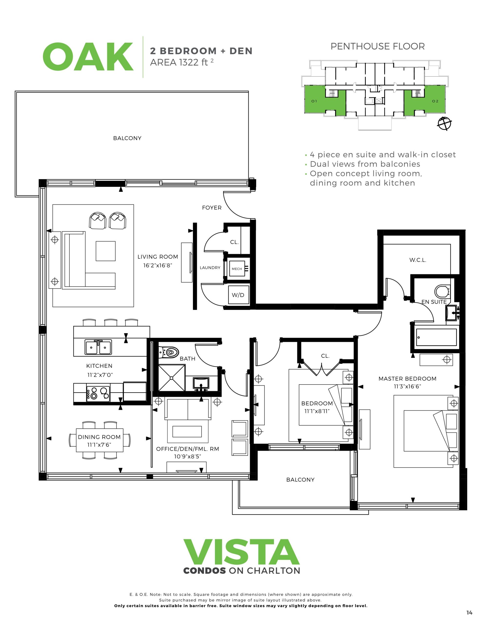 Oak floor plan