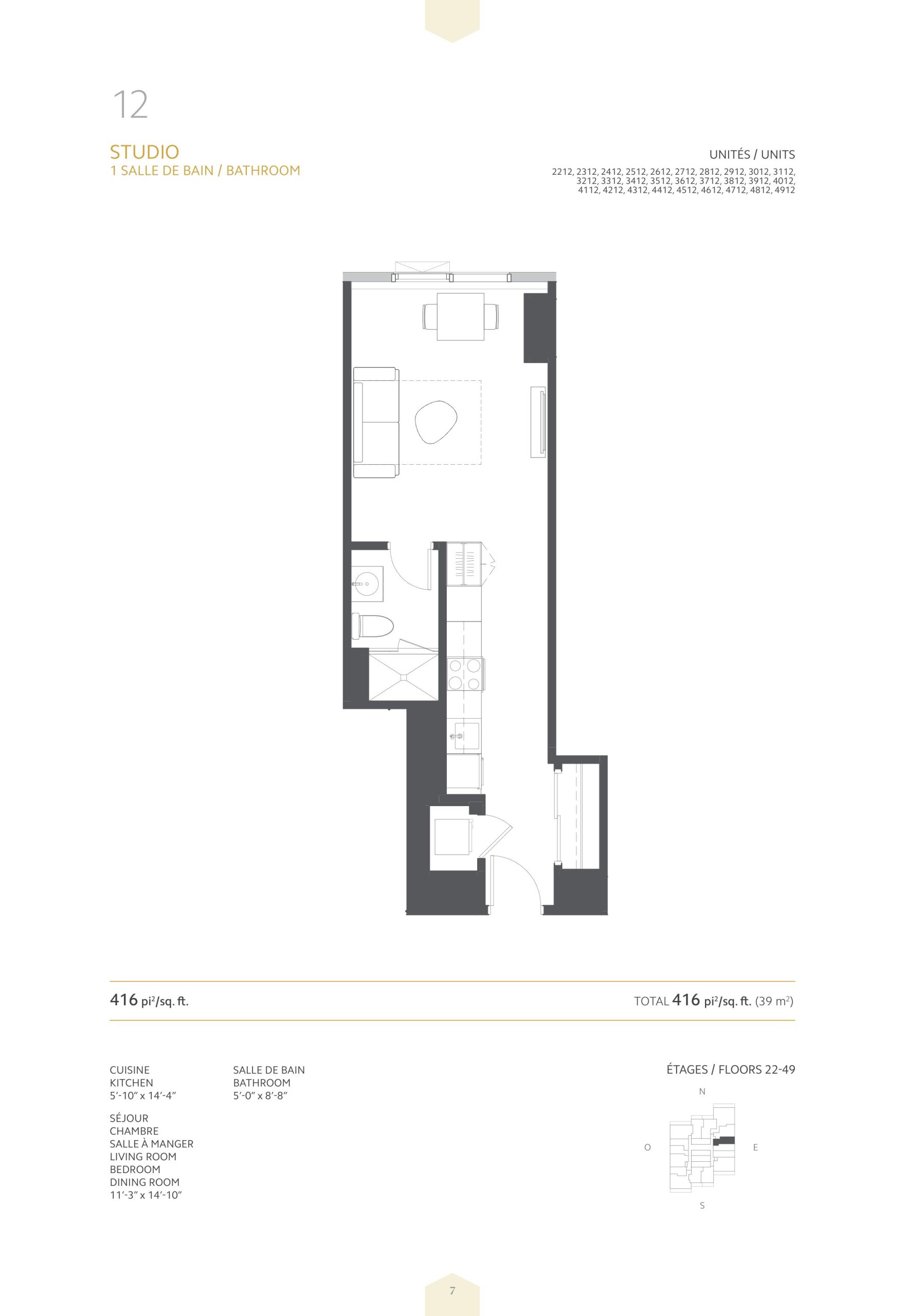 12 - Studio floor plan