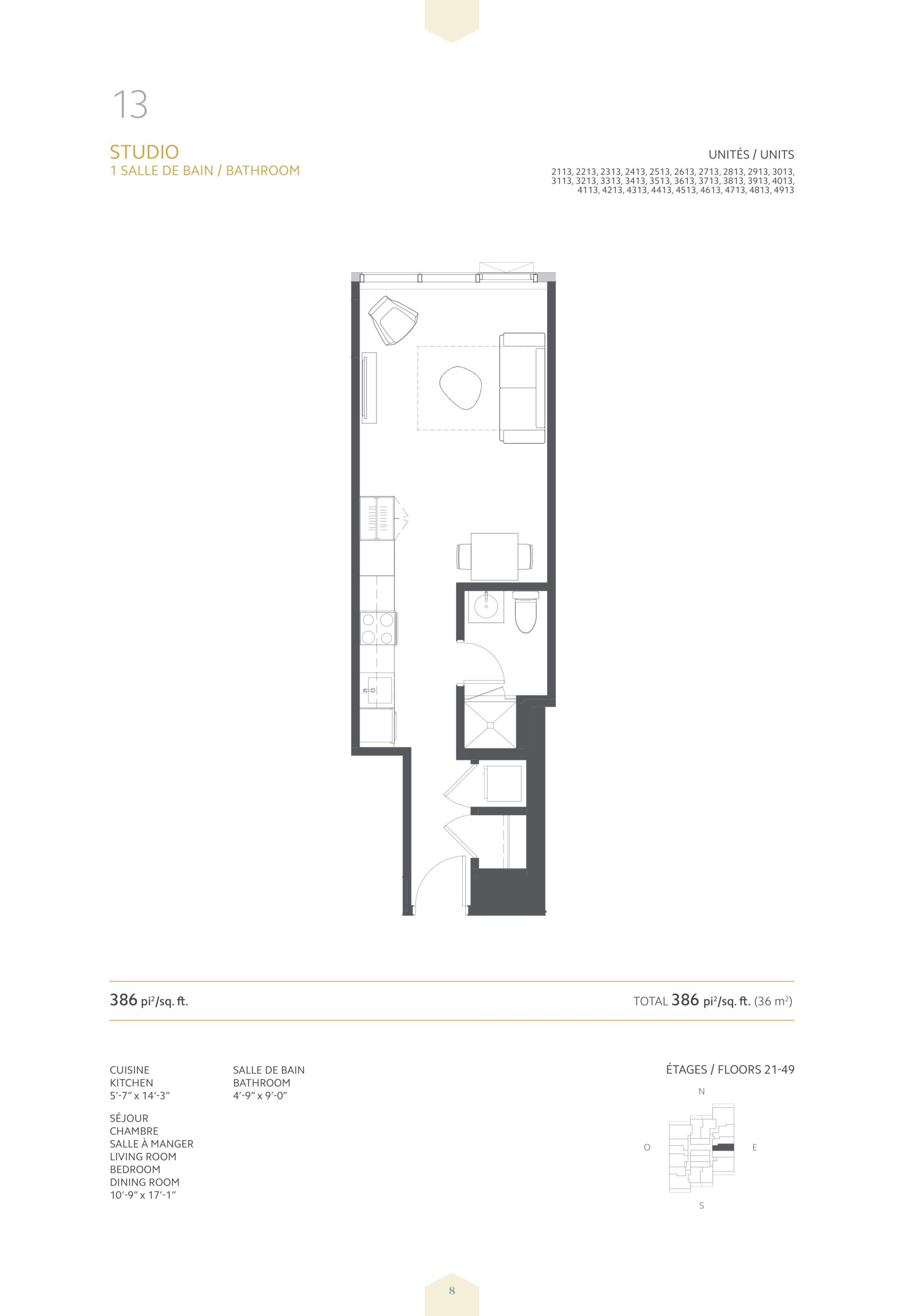 13 - Studio floor plan