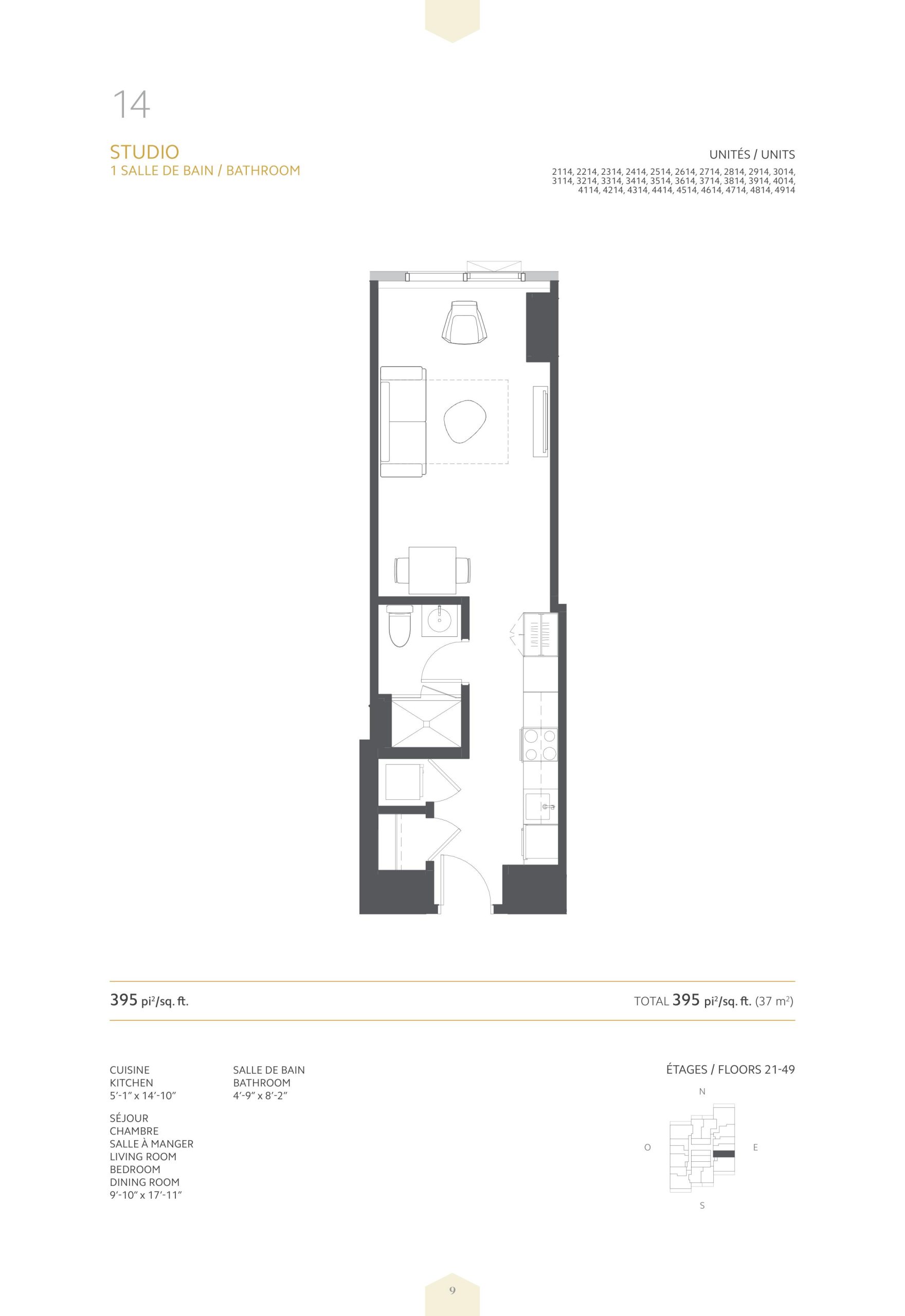 14 - Studio floor plan