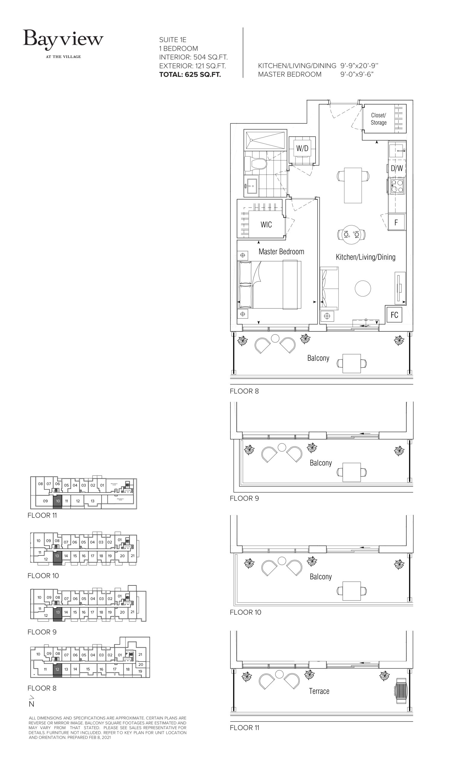 1E floor plan