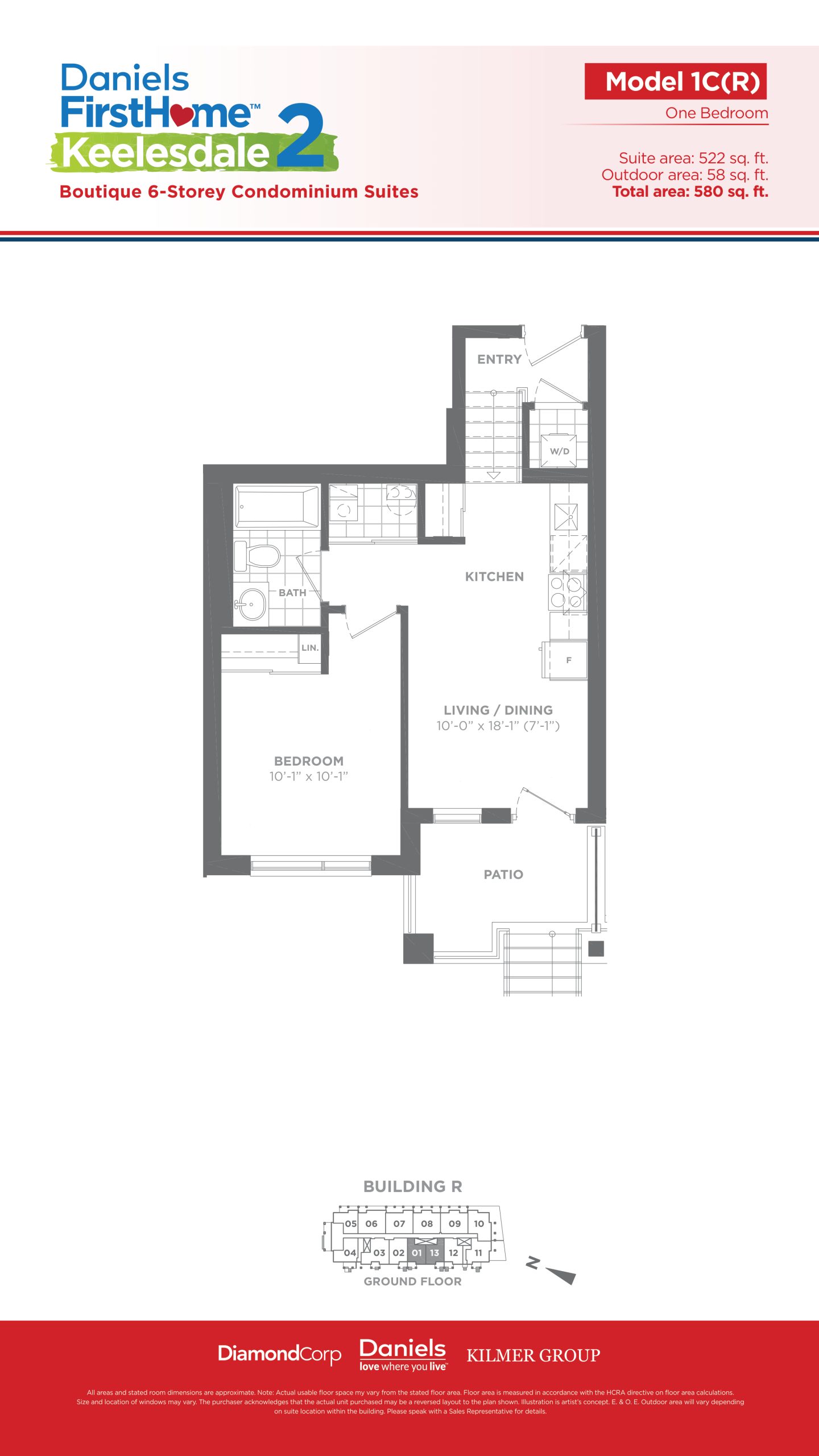 Model 1C (R) floor plan