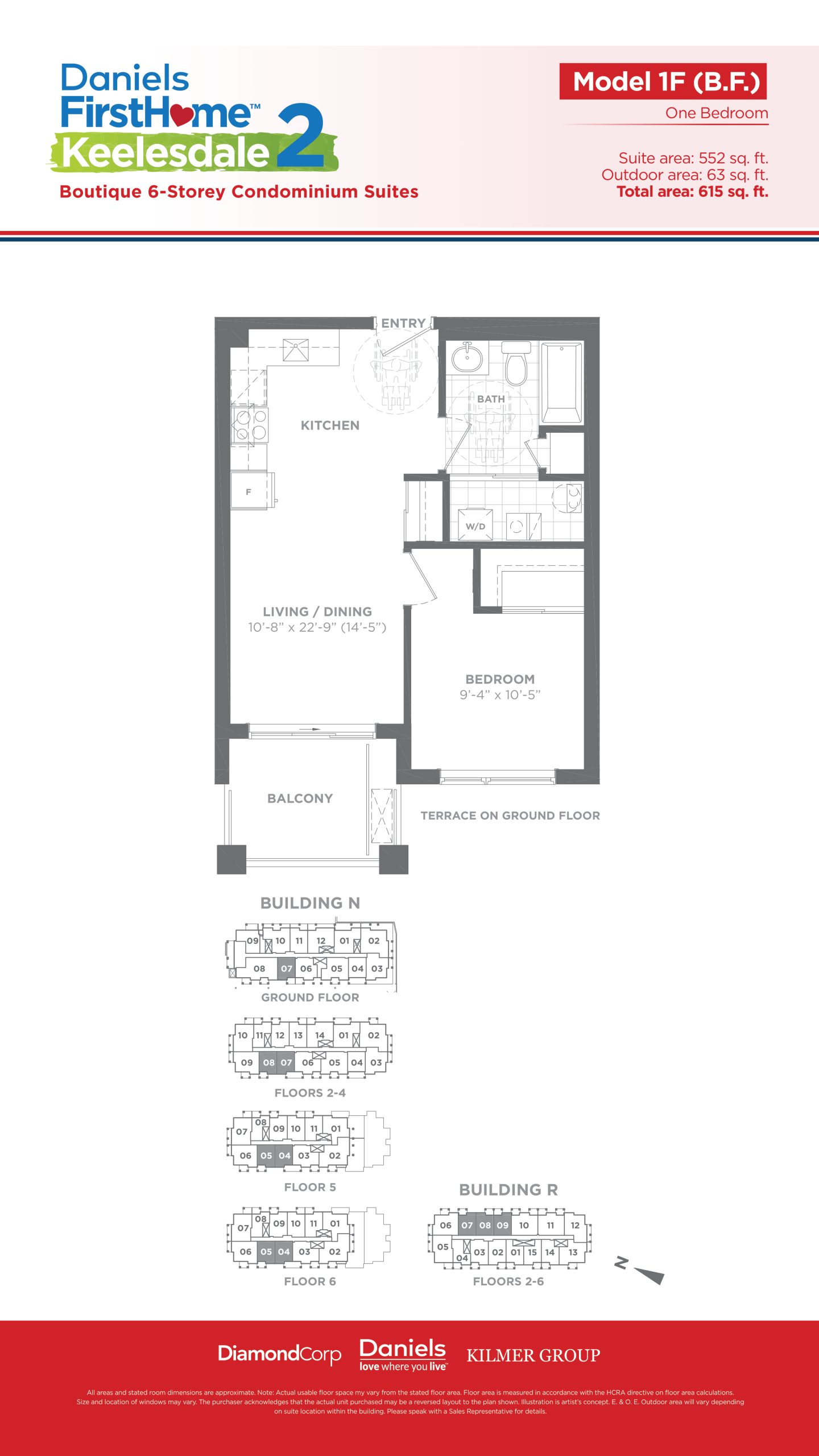 Model 1F (B.F.) floor plan