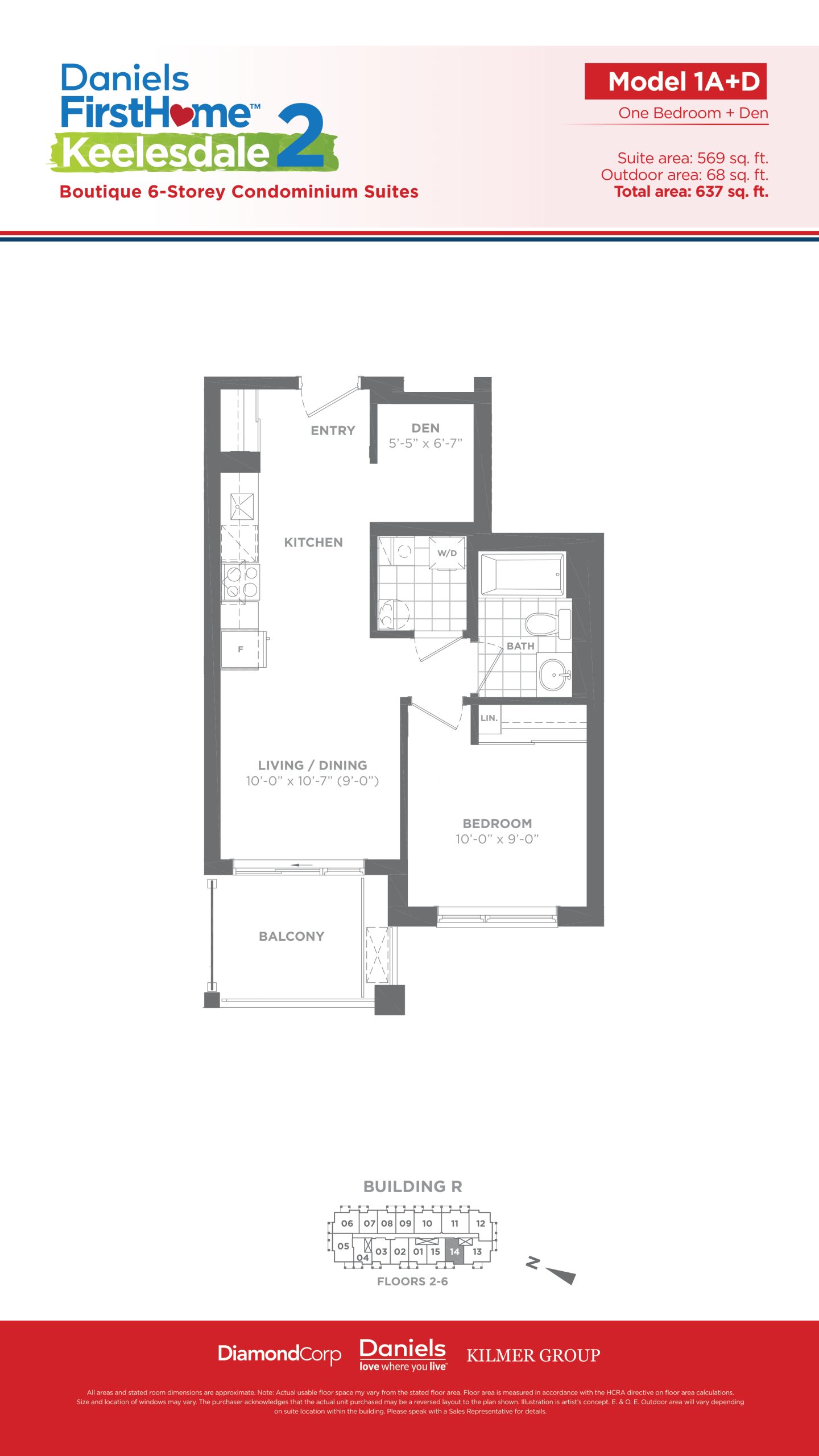 Model 1A+D floor plan