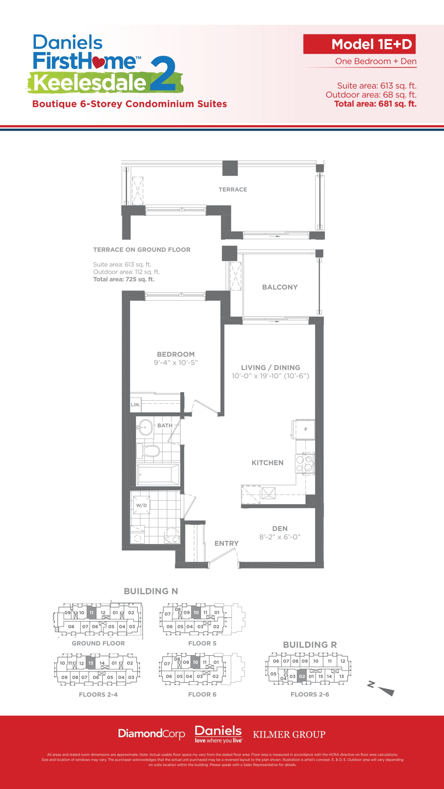 Model 1E+D floor plan