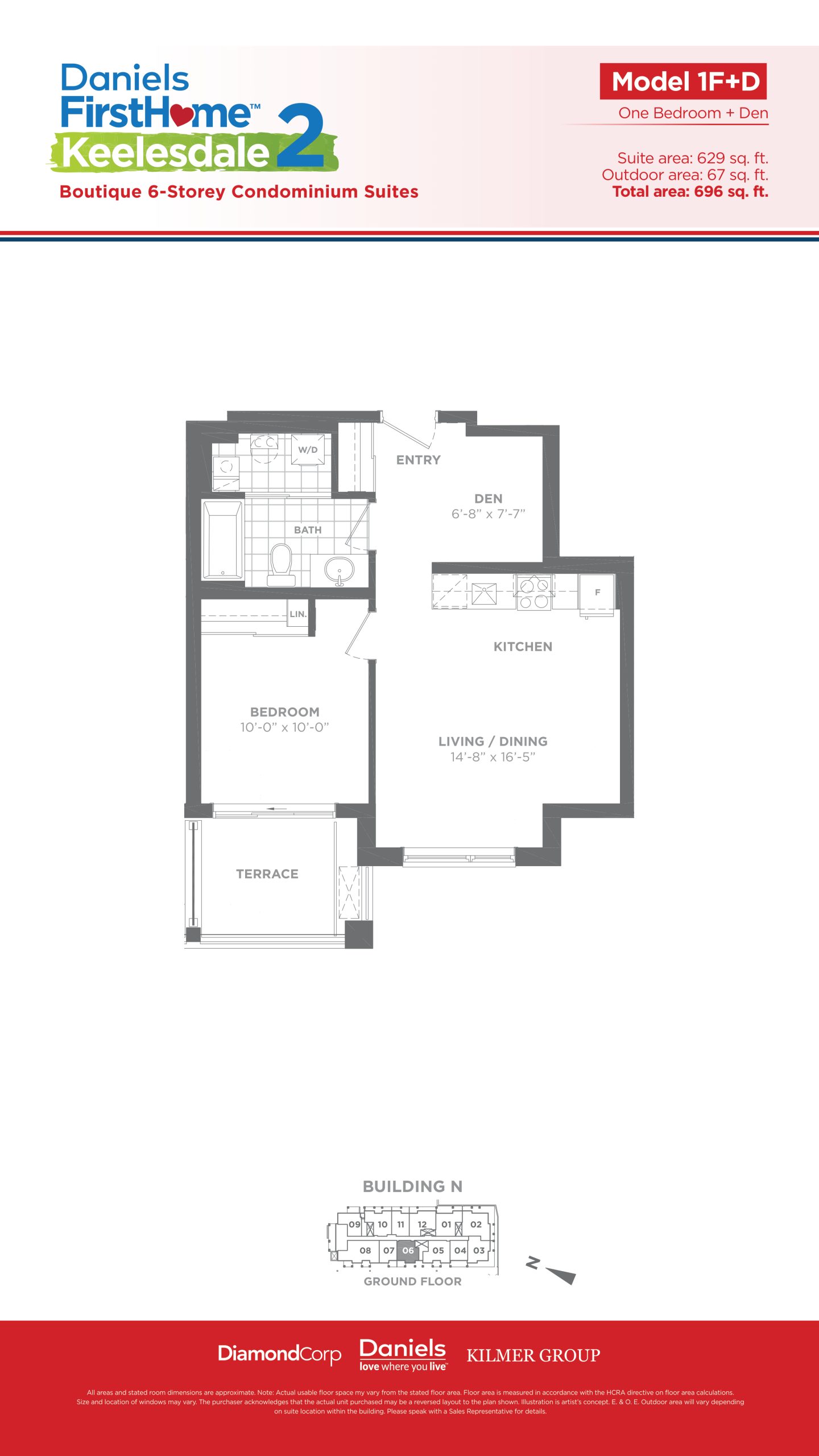 Model 1F+D floor plan