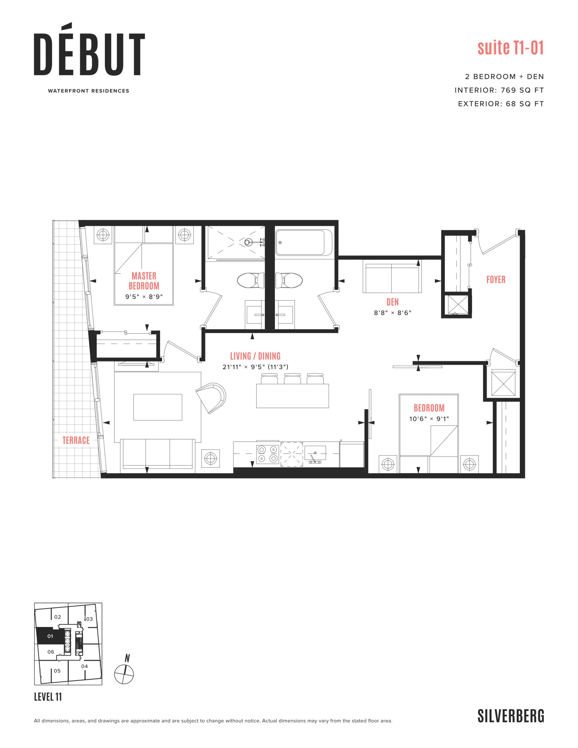 Suite T1-01 (Terraces) floor plan