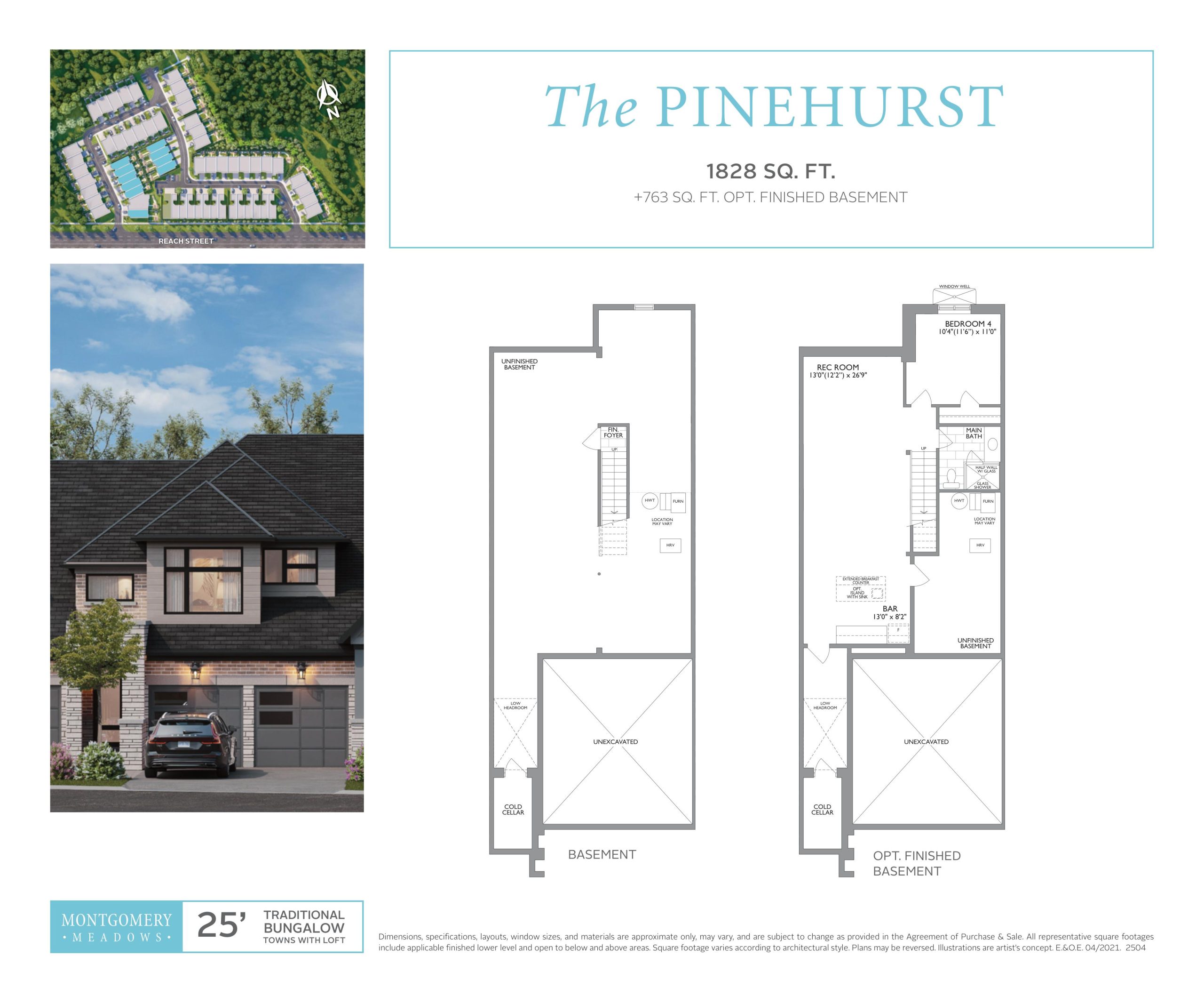 The Pinehurst (1/2) floor plan