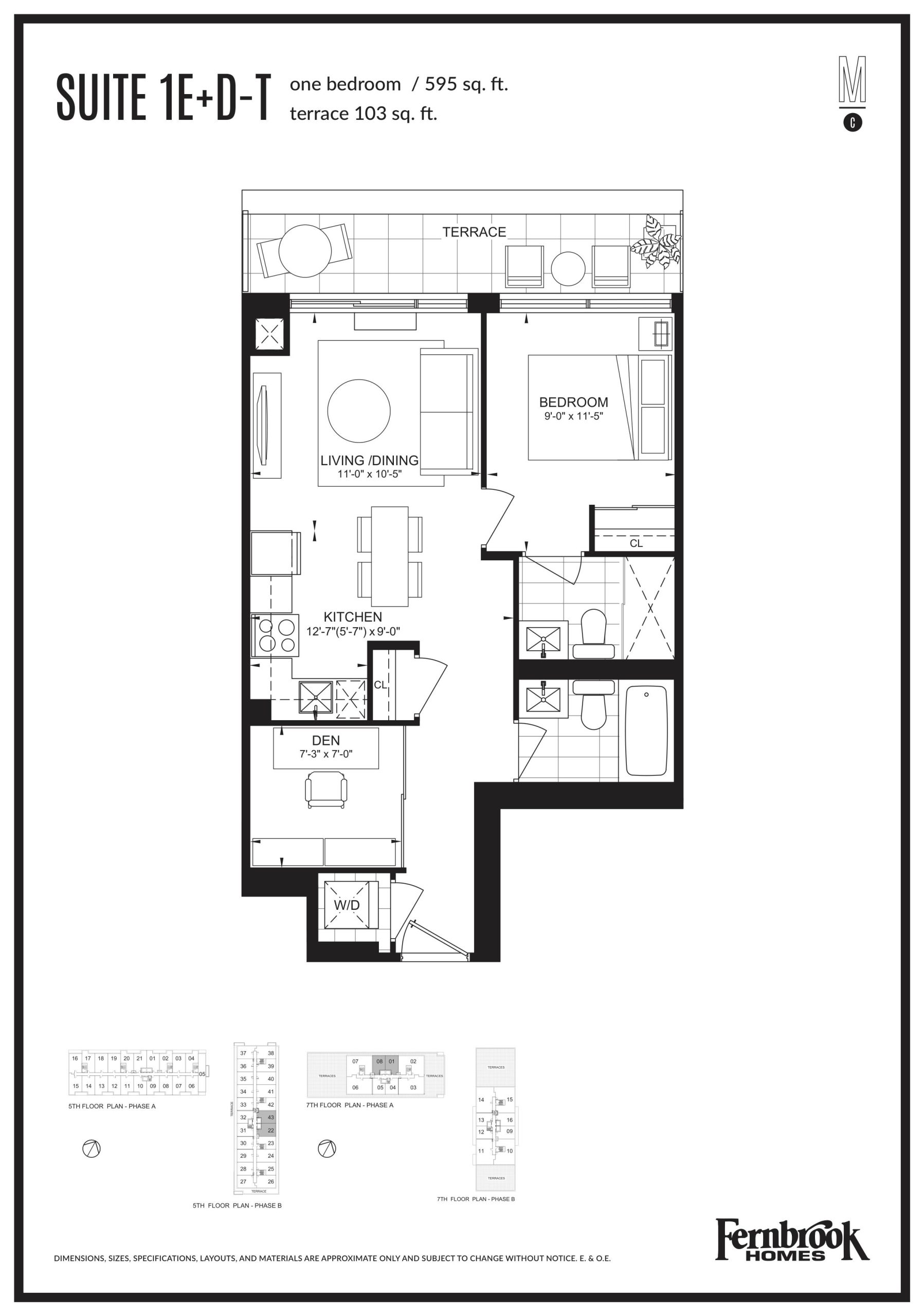 Suite 1E+D-T floor plan