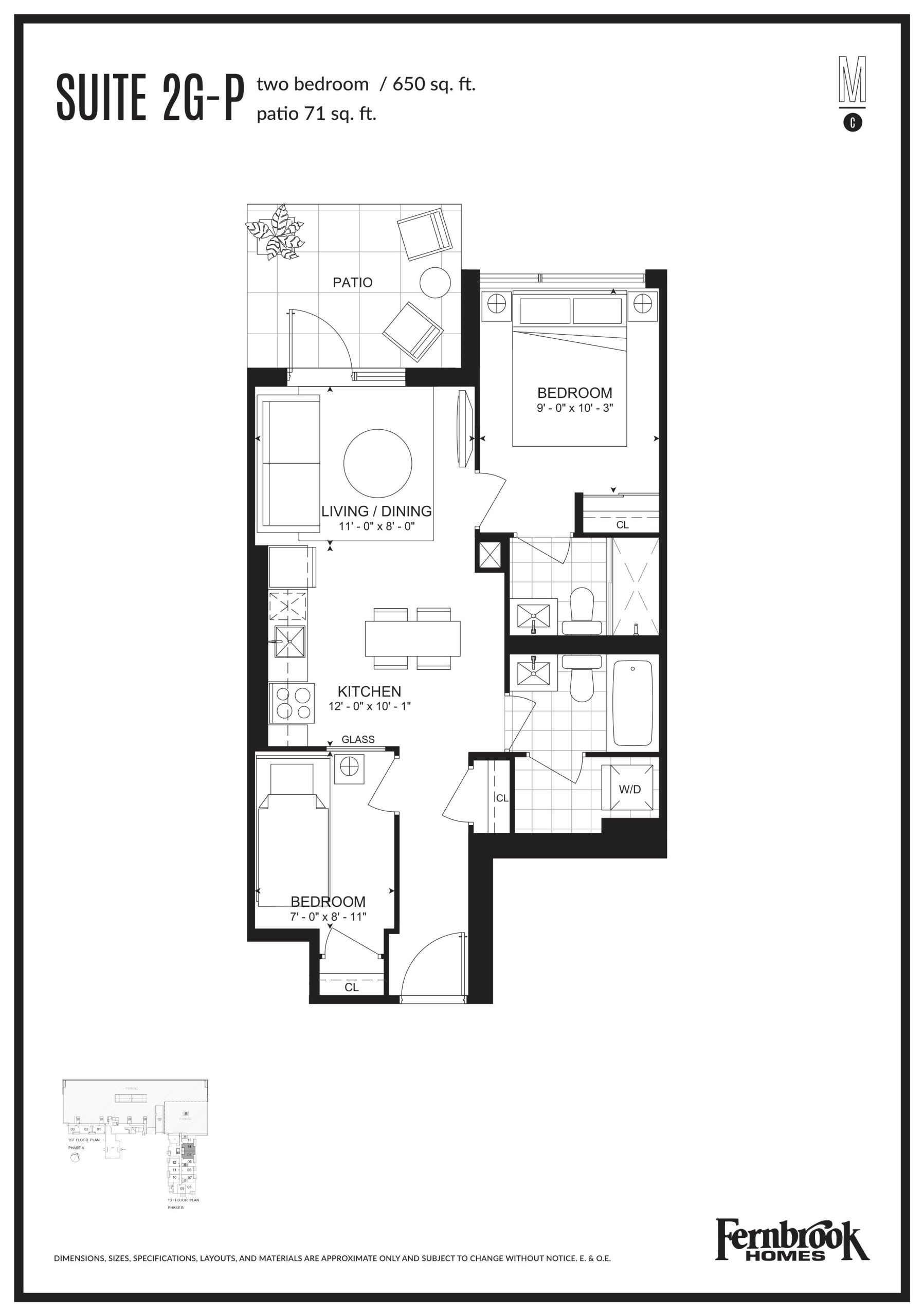 Suite 2G-P floor plan