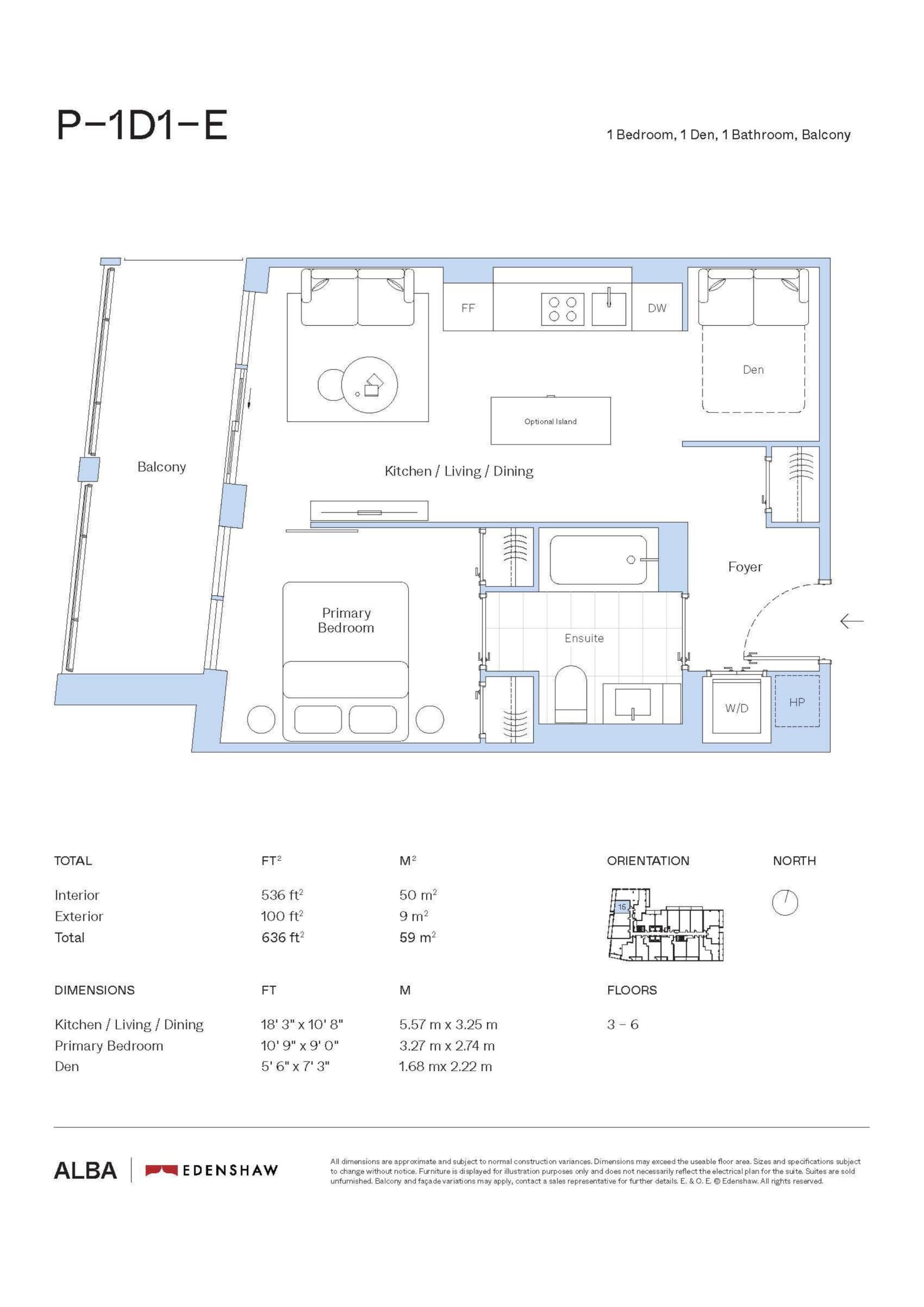 P-1D1-E floor plan