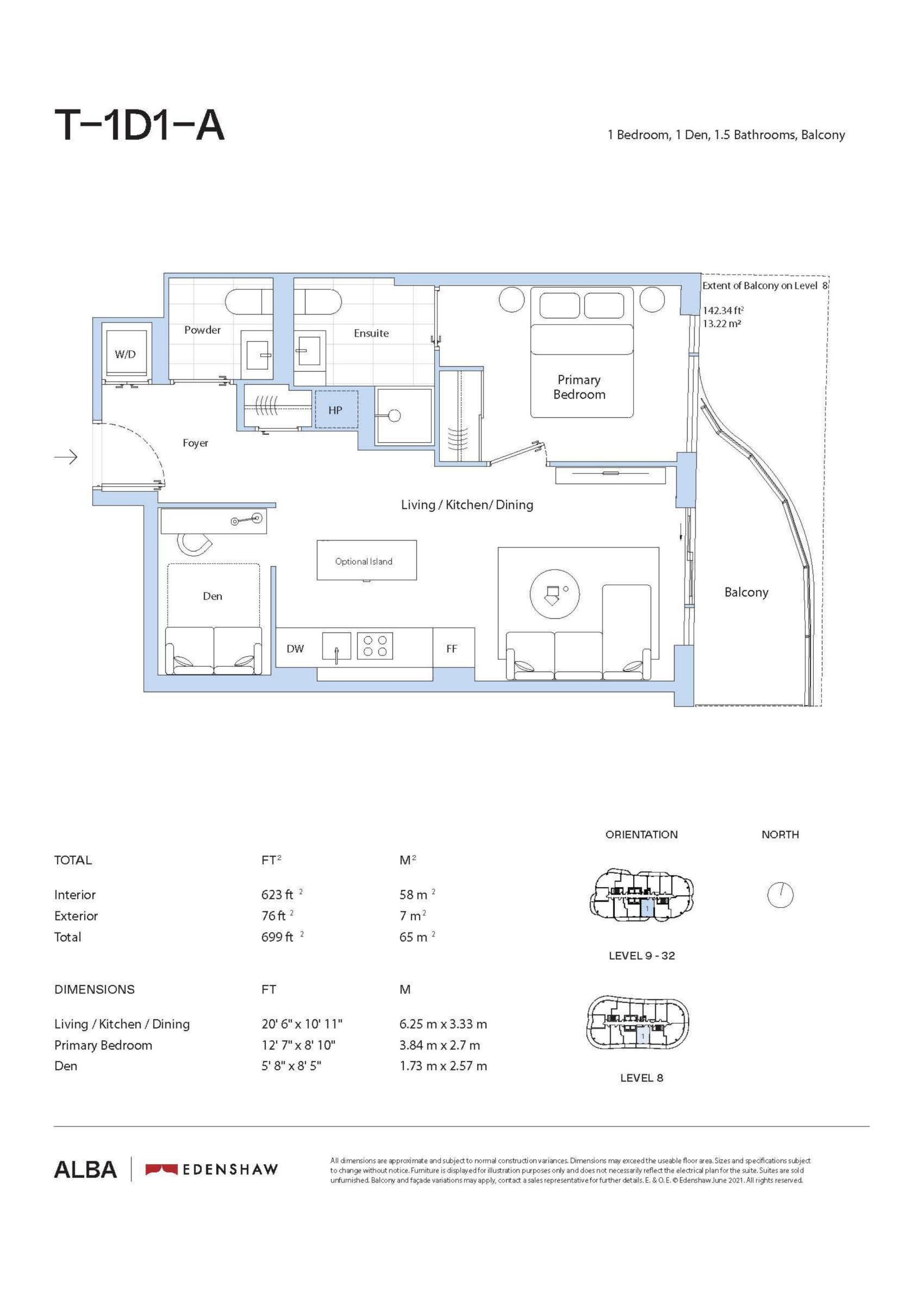 T-1D1-A floor plan