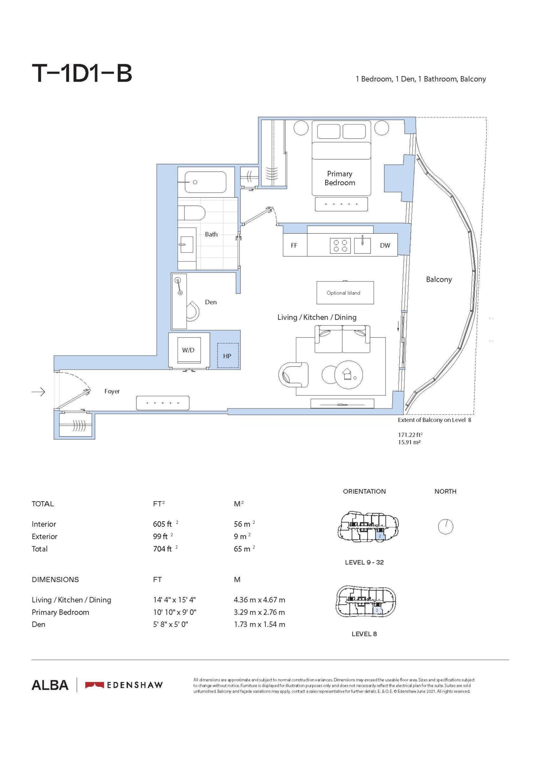 T-1D1-B floor plan