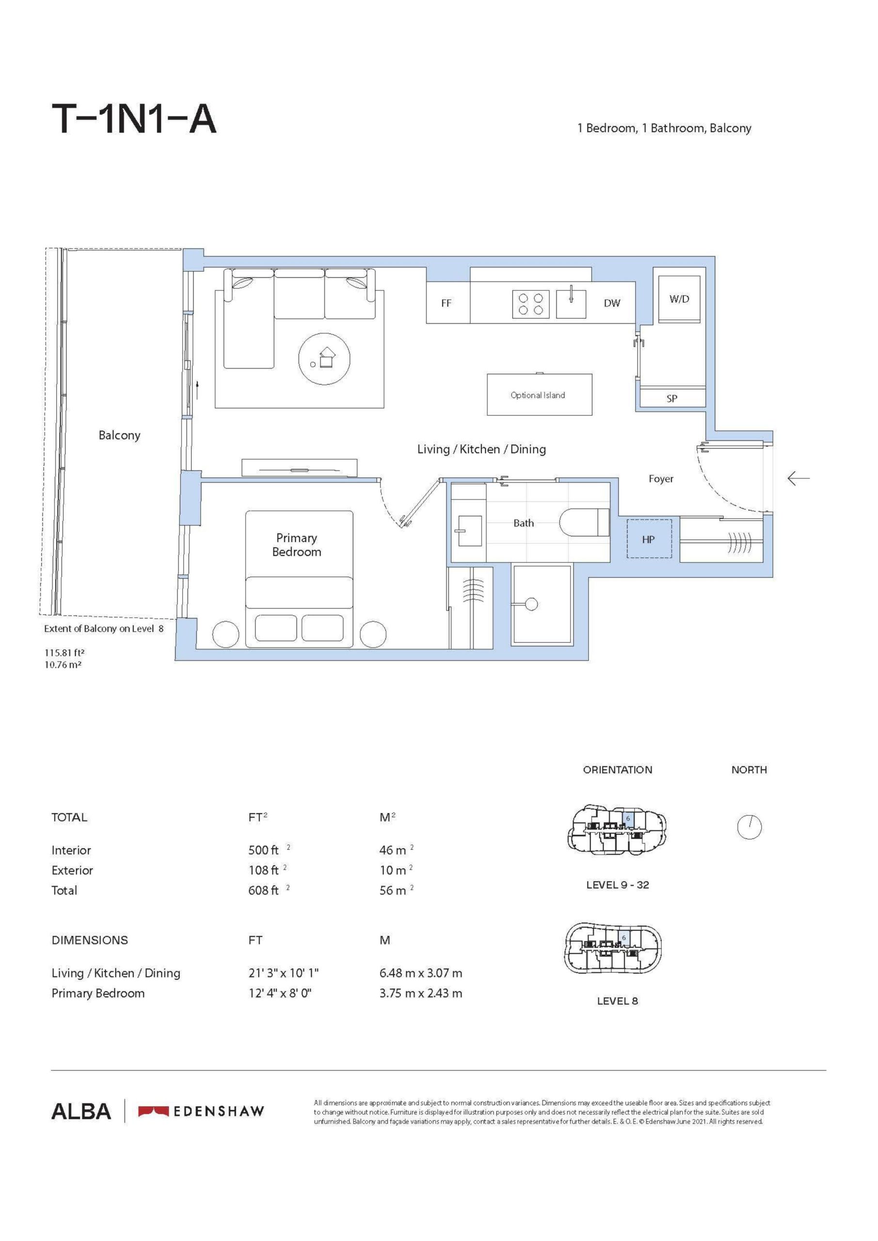 T-1N1-A floor plan