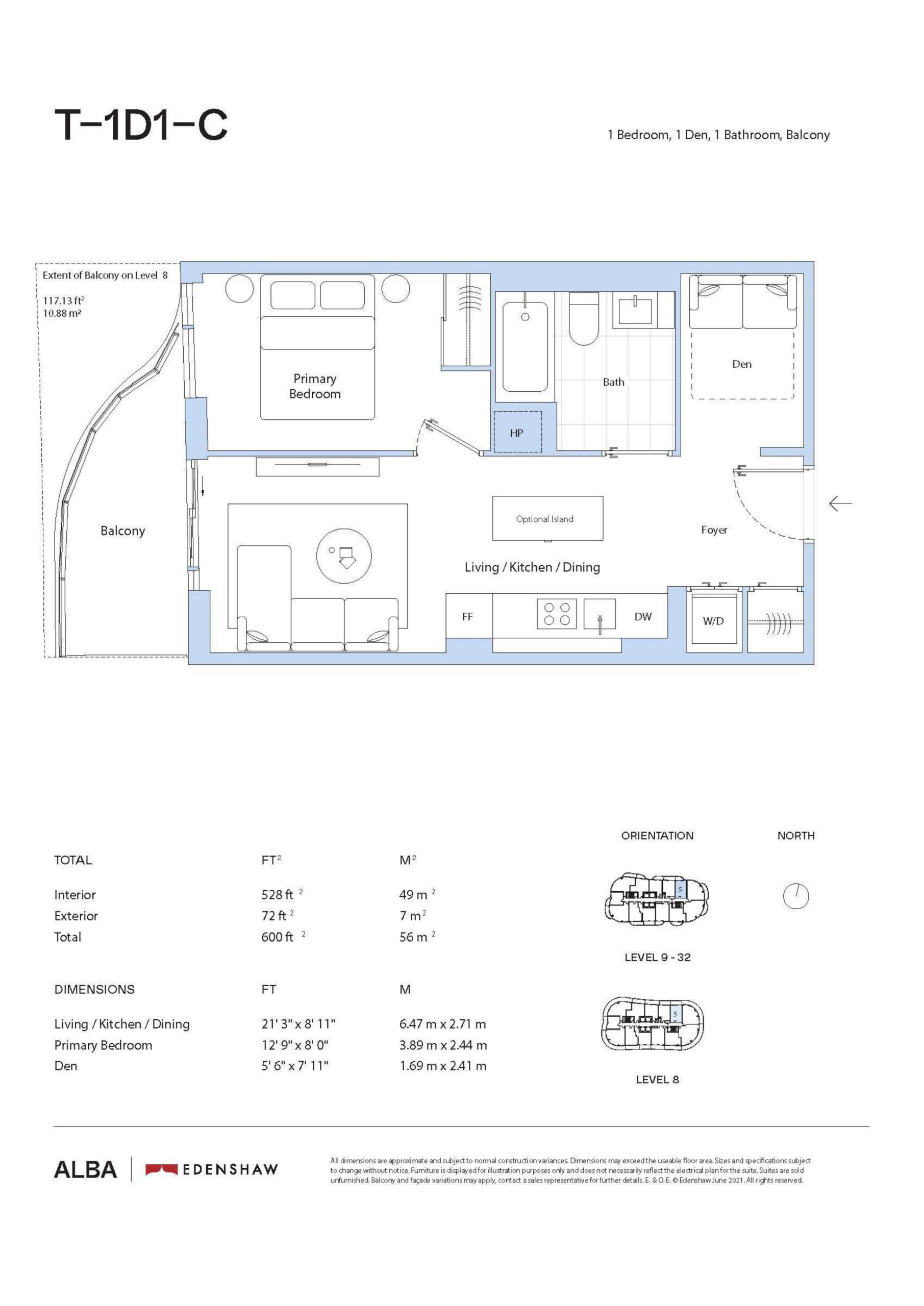 T-1D1-C floor plan
