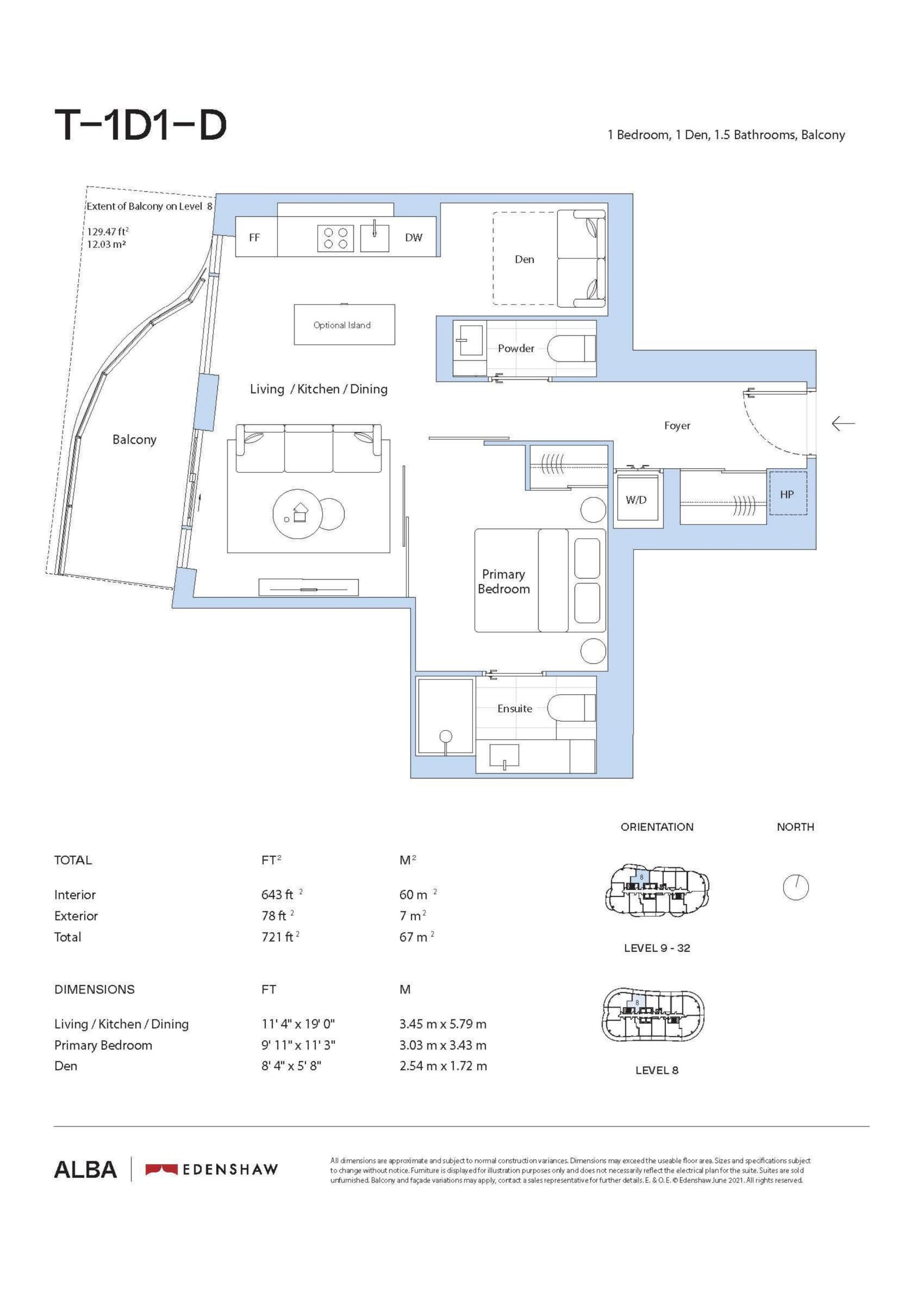 T-1D1-D floor plan