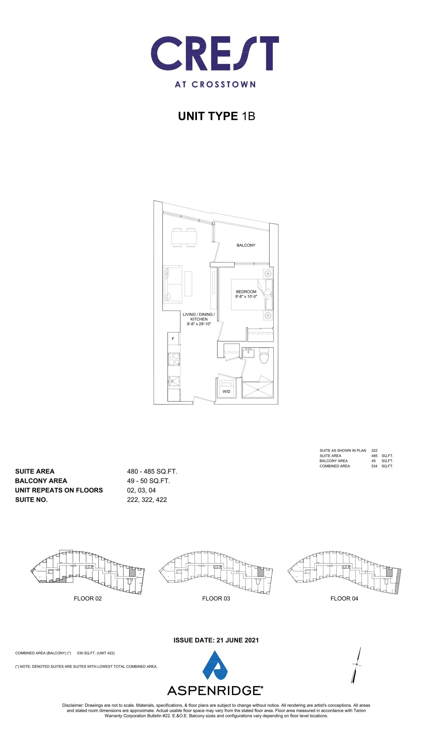 1B floor plan