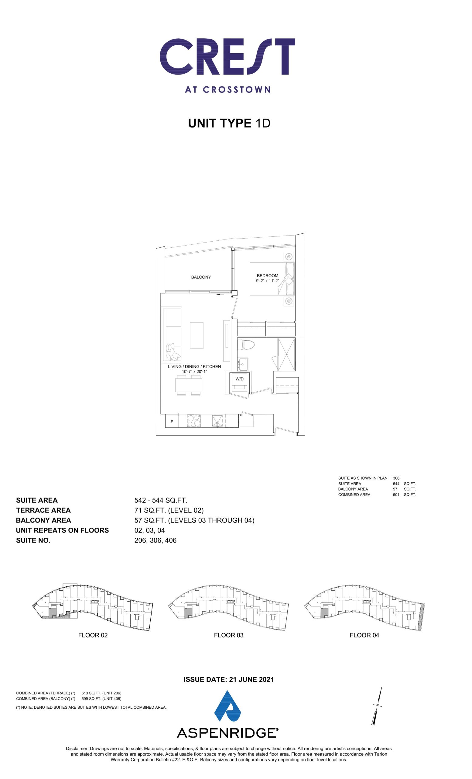 1D floor plan
