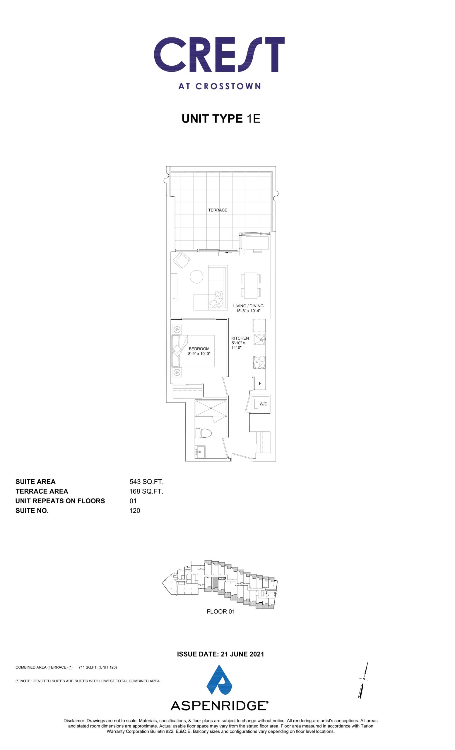 1E floor plan