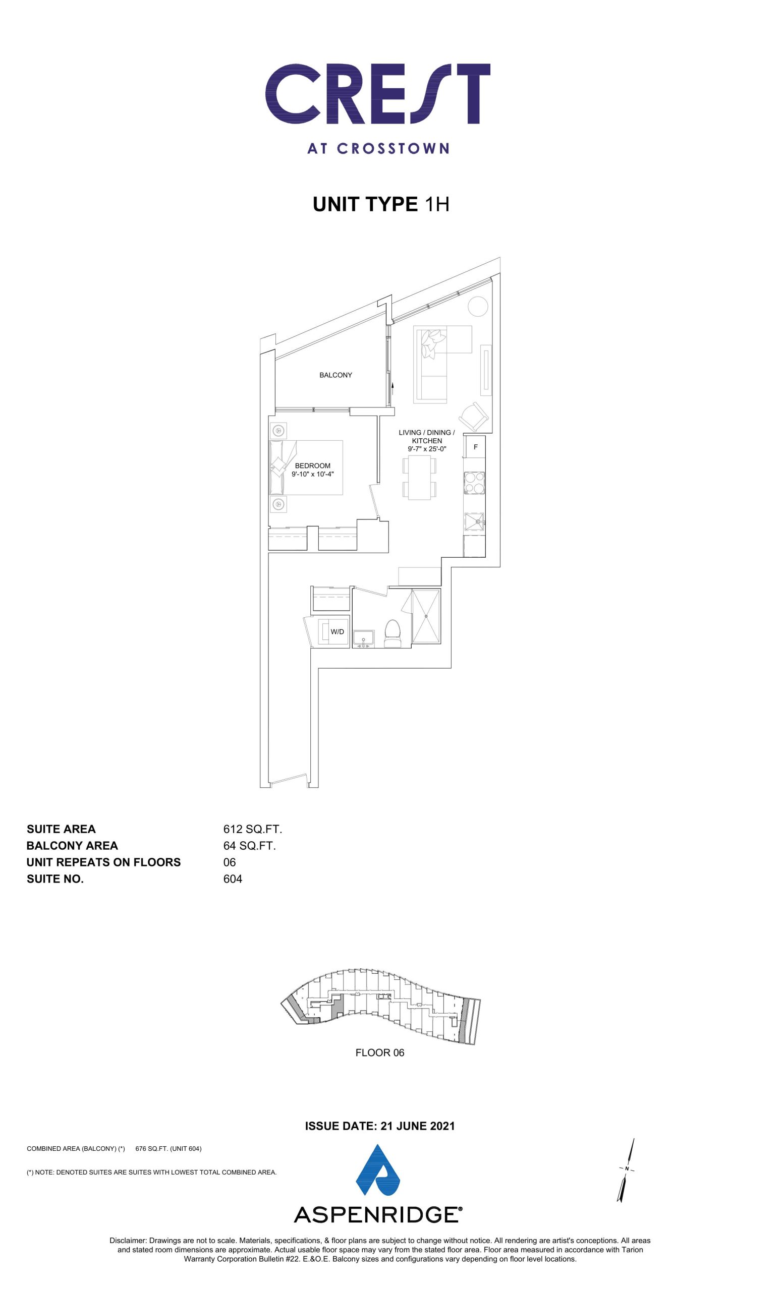 1H floor plan