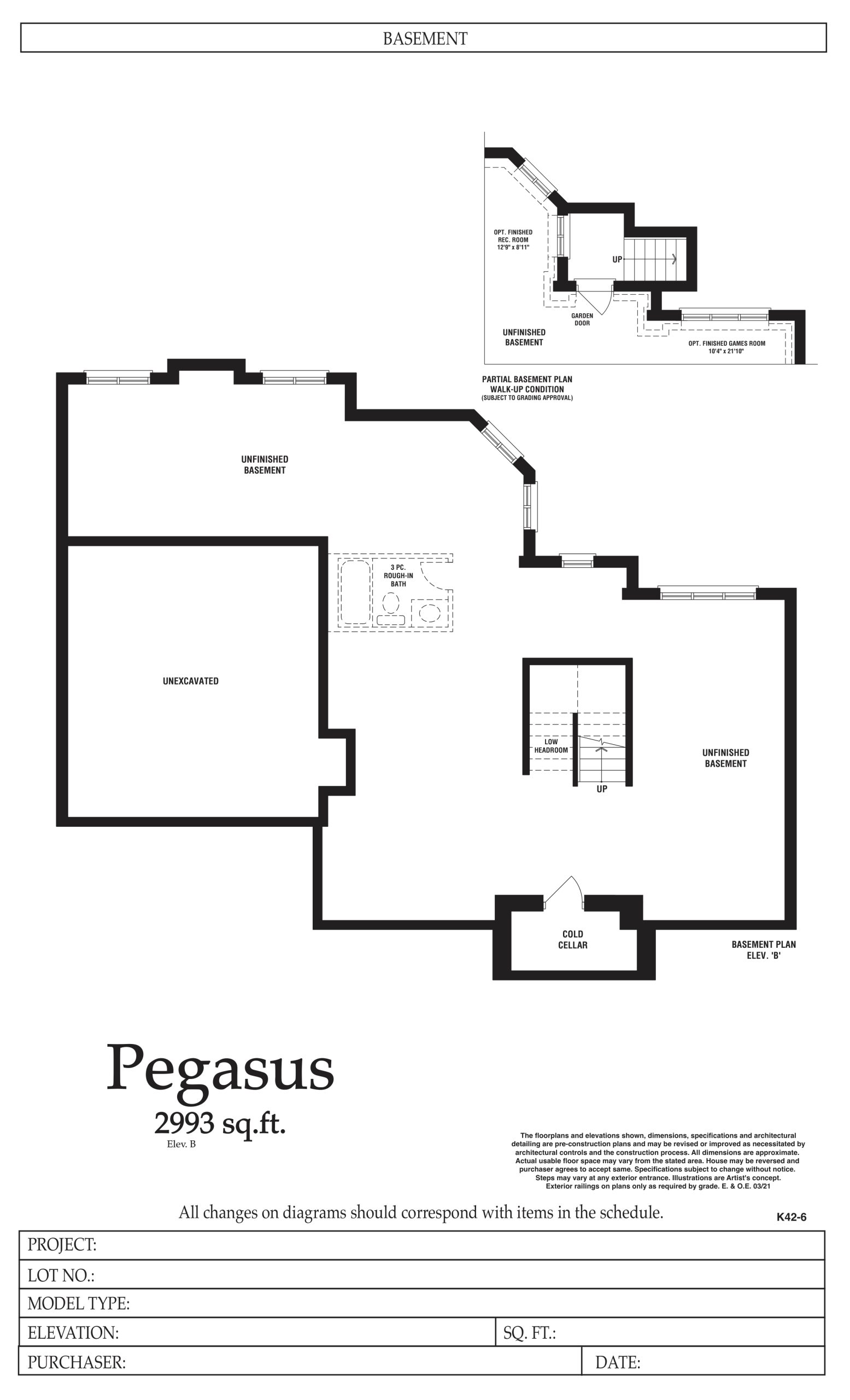 Pegasus (Basement) floor plan