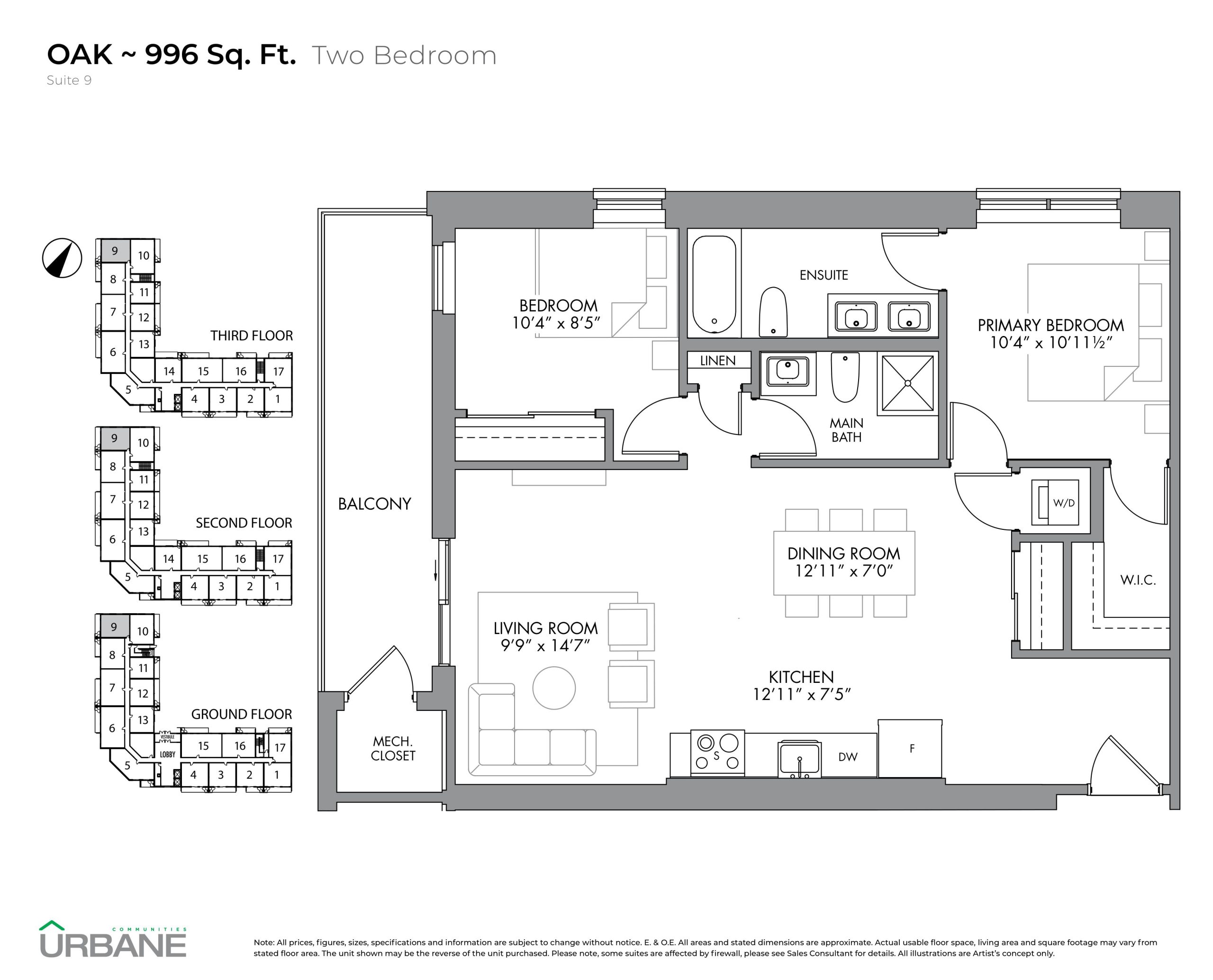Oak floor plan