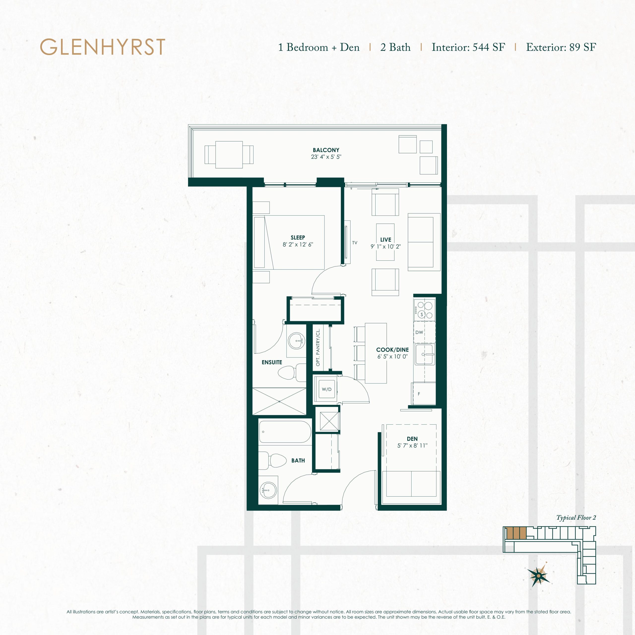 Glenhyrst (Tower) floor plan