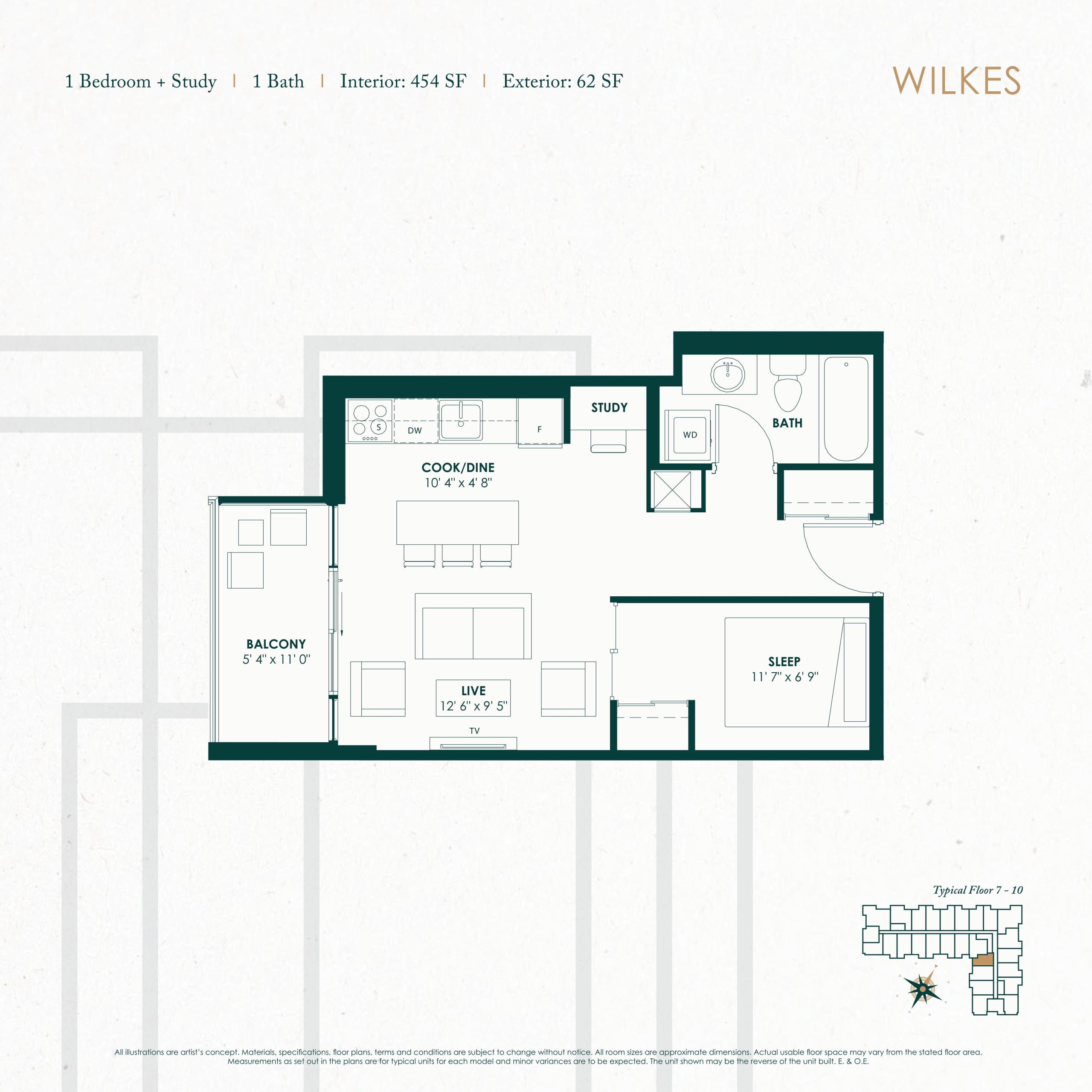 Wilkes (Tower) floor plan