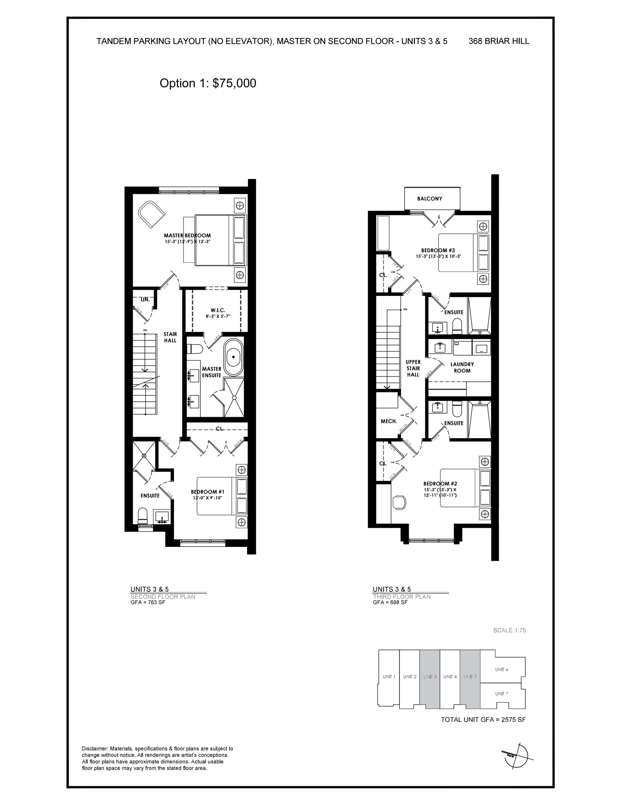 Ruby Rev - Tandem Parking Layout, 2nd Floor Master (No Elevator) floor plan