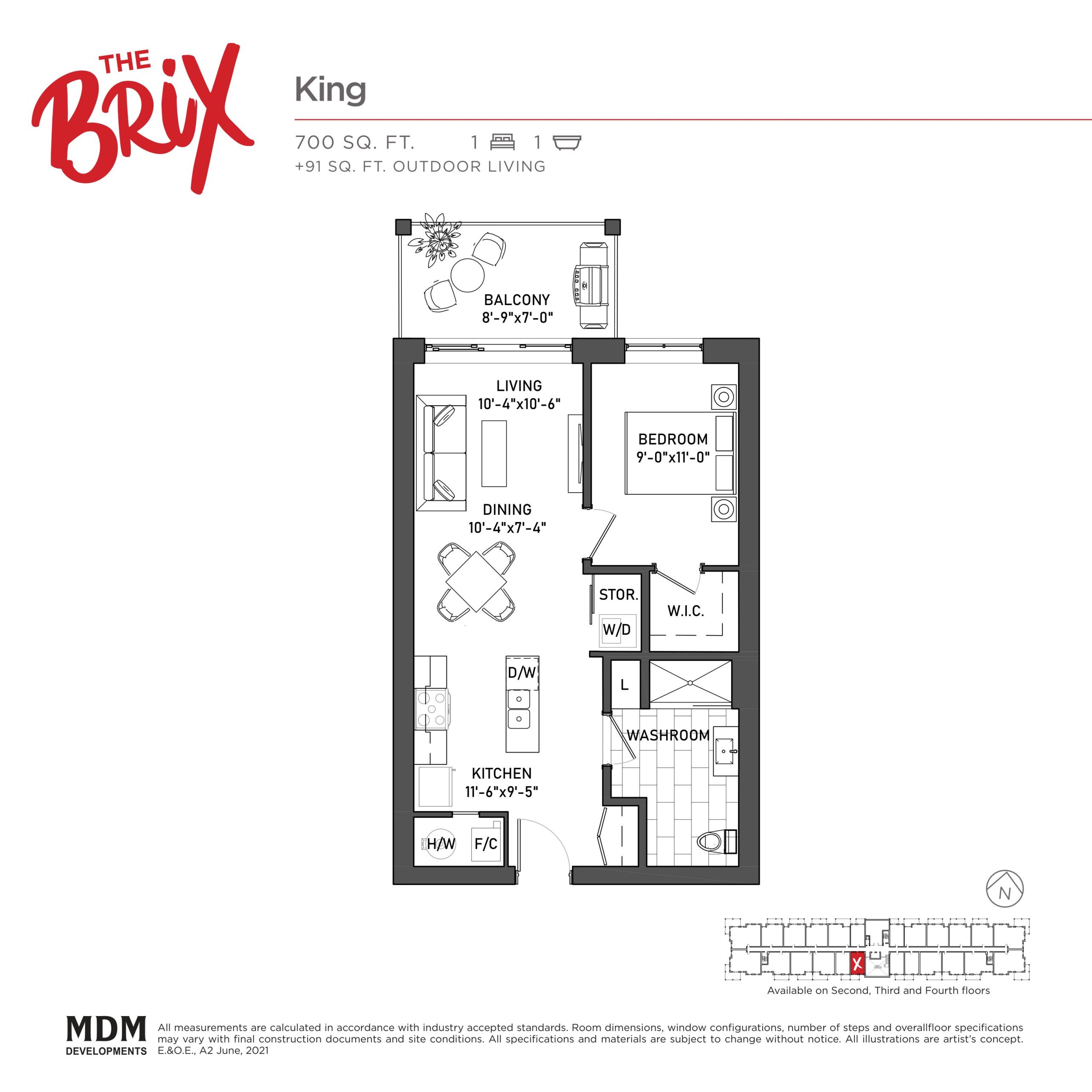 King floor plan
