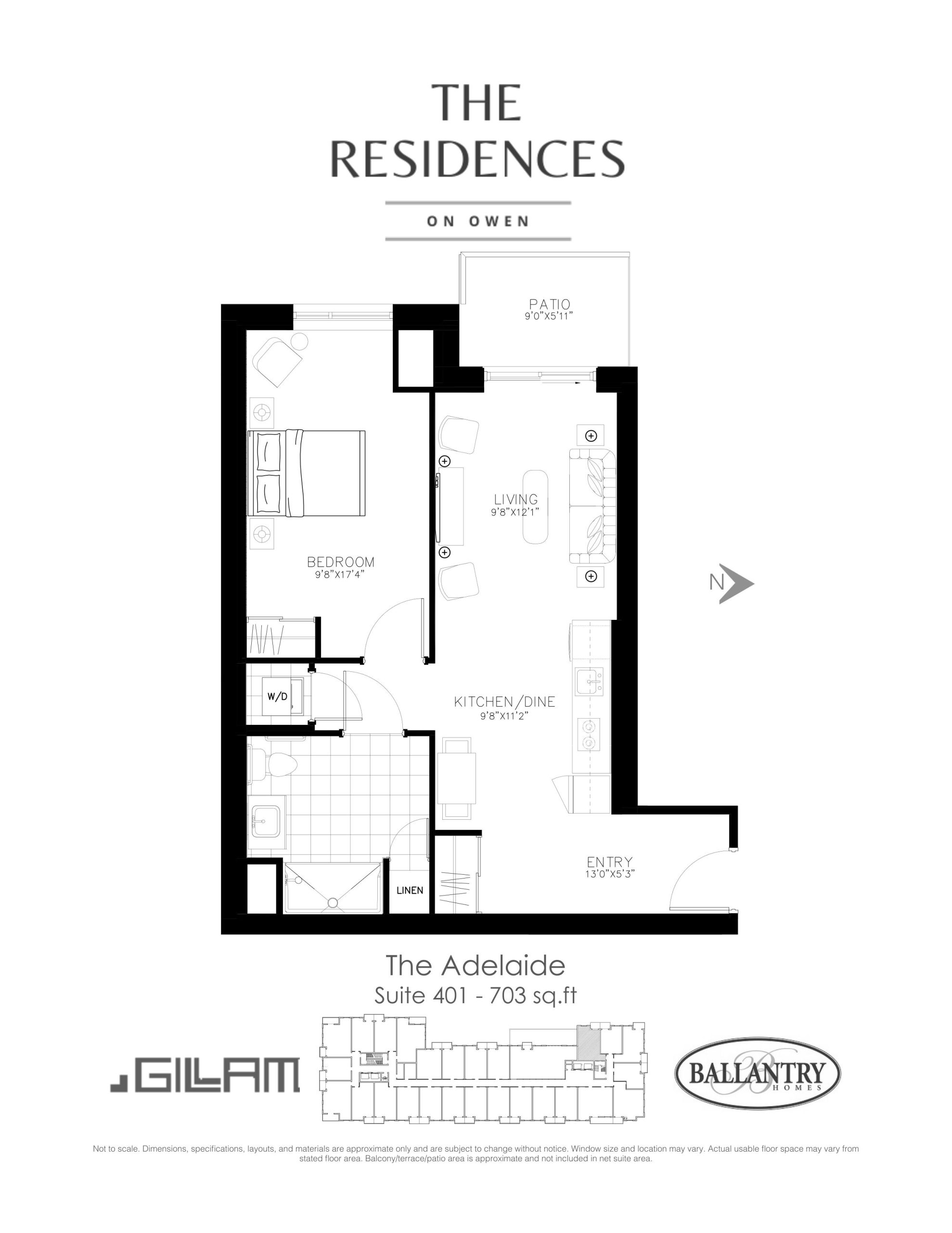 The Adelaide - Suite 401 floor plan