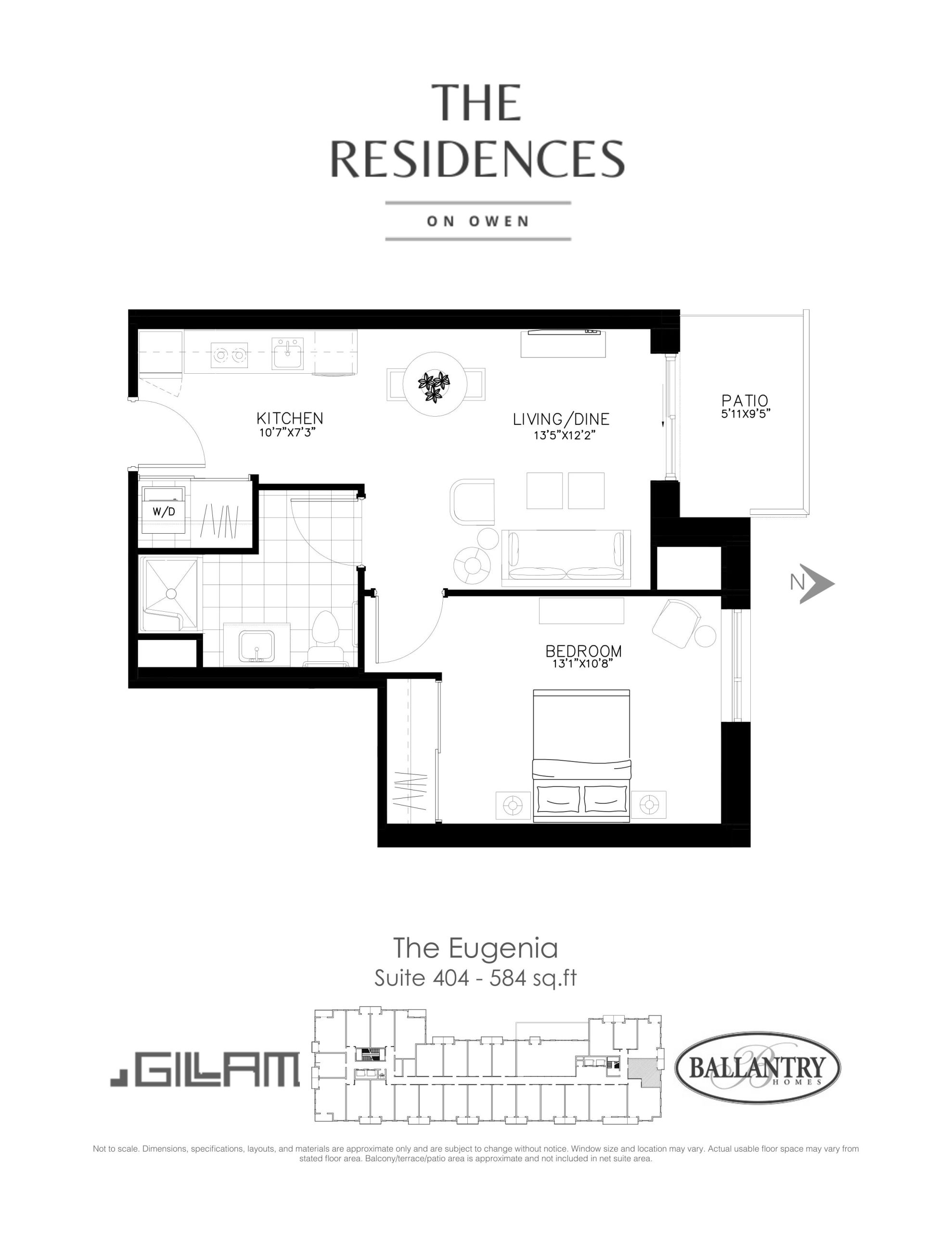The Eugenia - Suite 404 floor plan