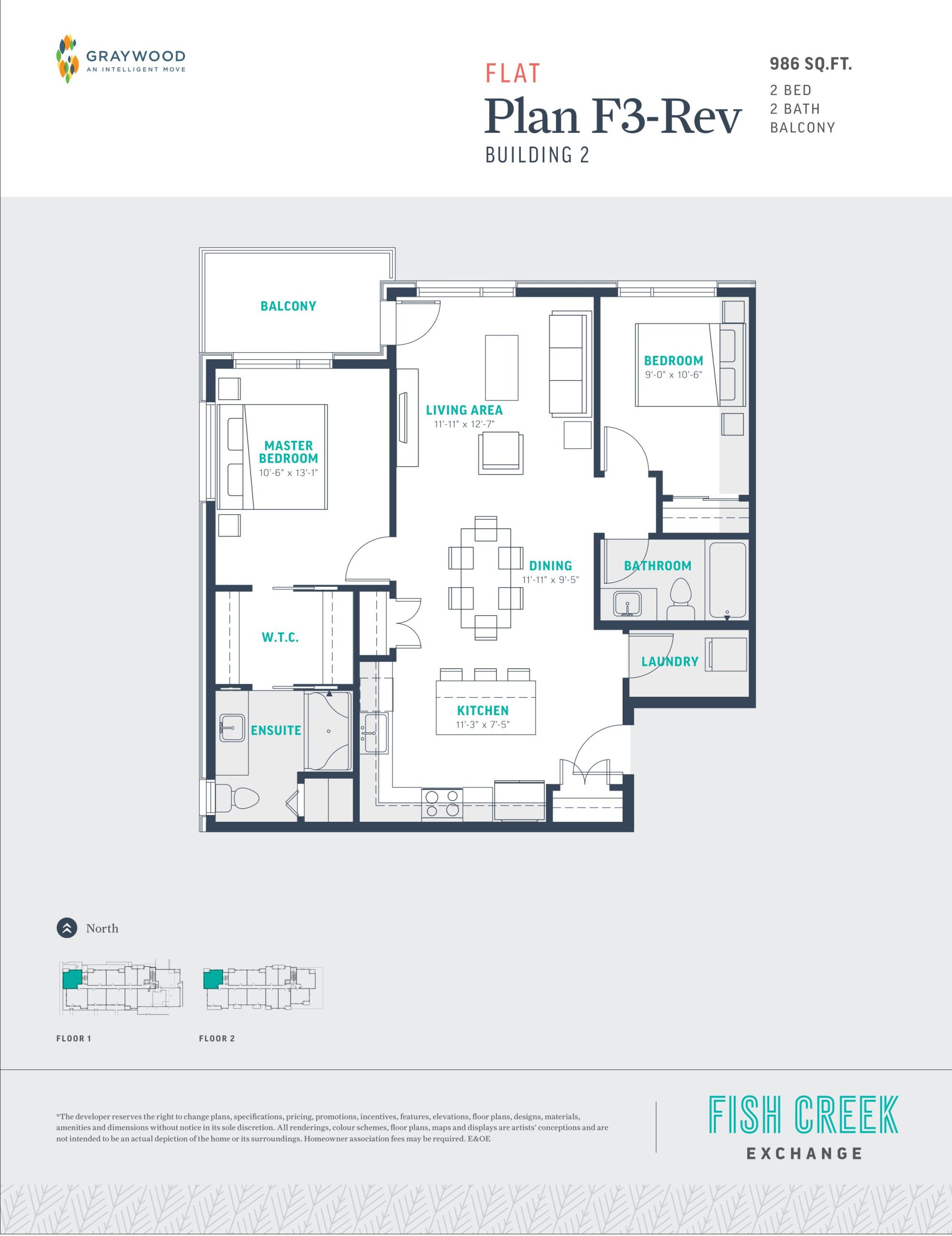 Plan F3 Rev - Building 2 floor plan