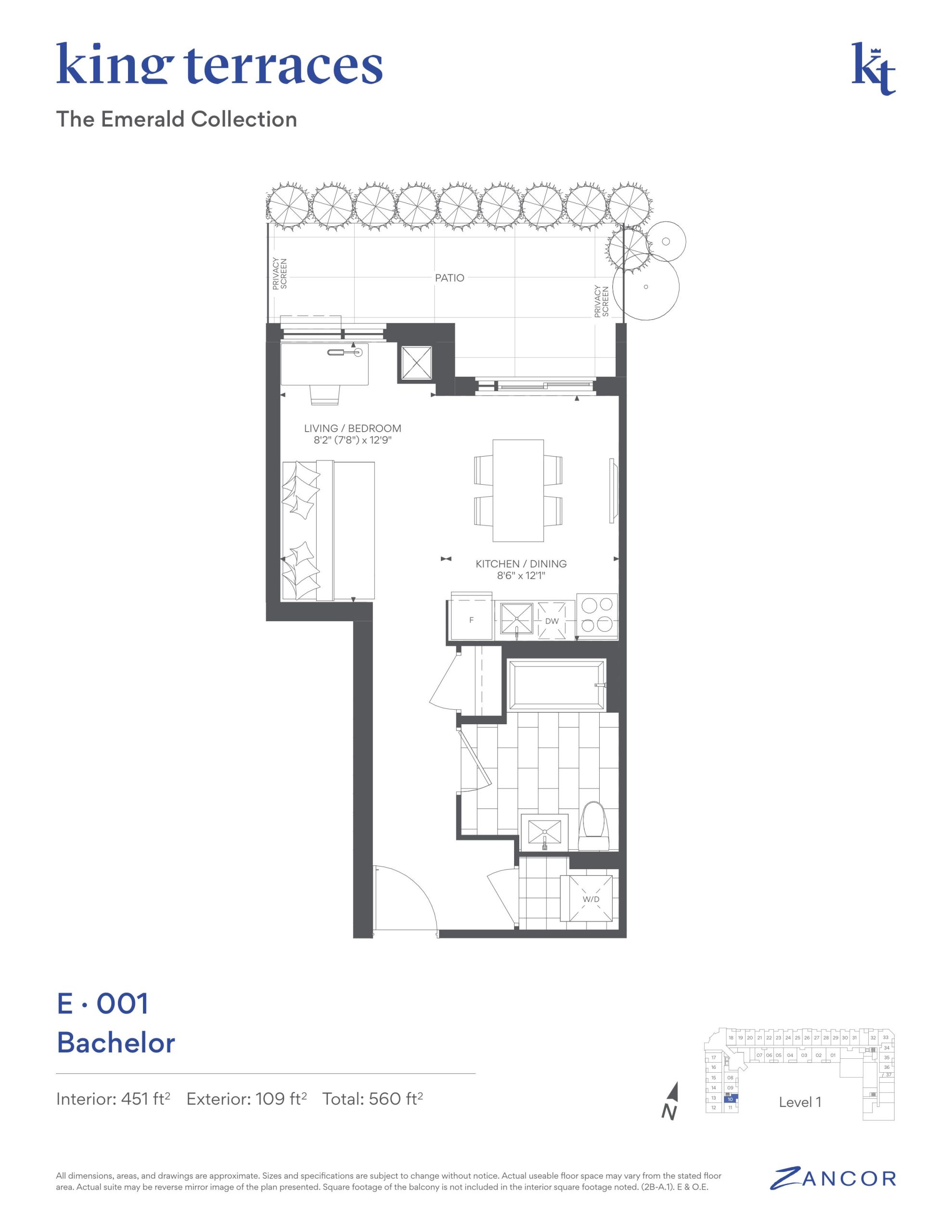 E-001 floor plan