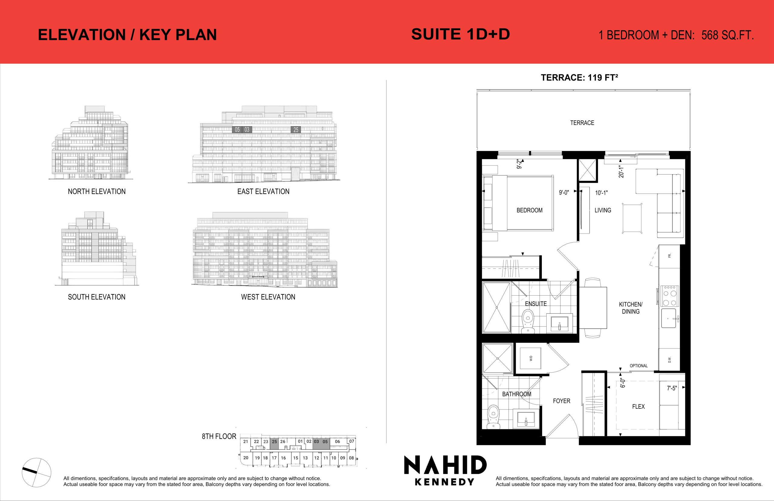 Suite 1D+D floor plan